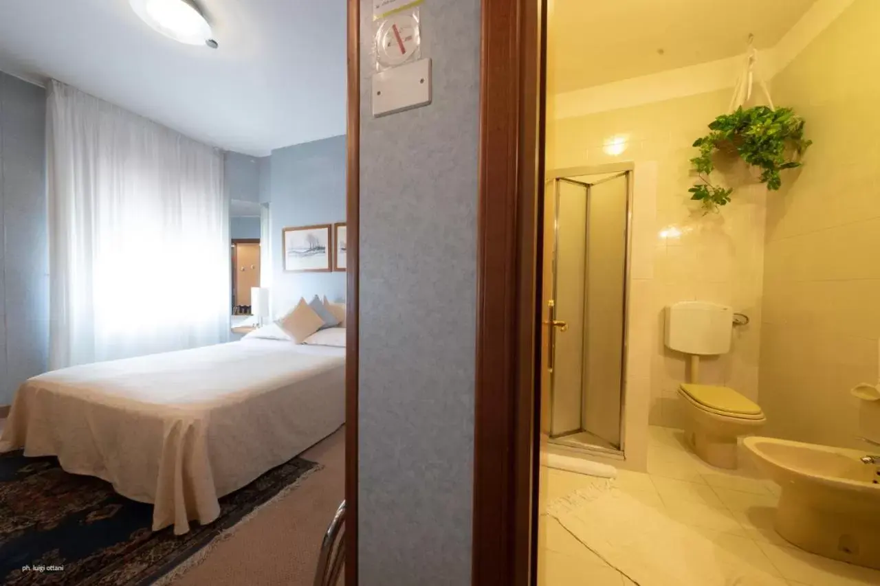 Bed, Bathroom in Hotel Globo