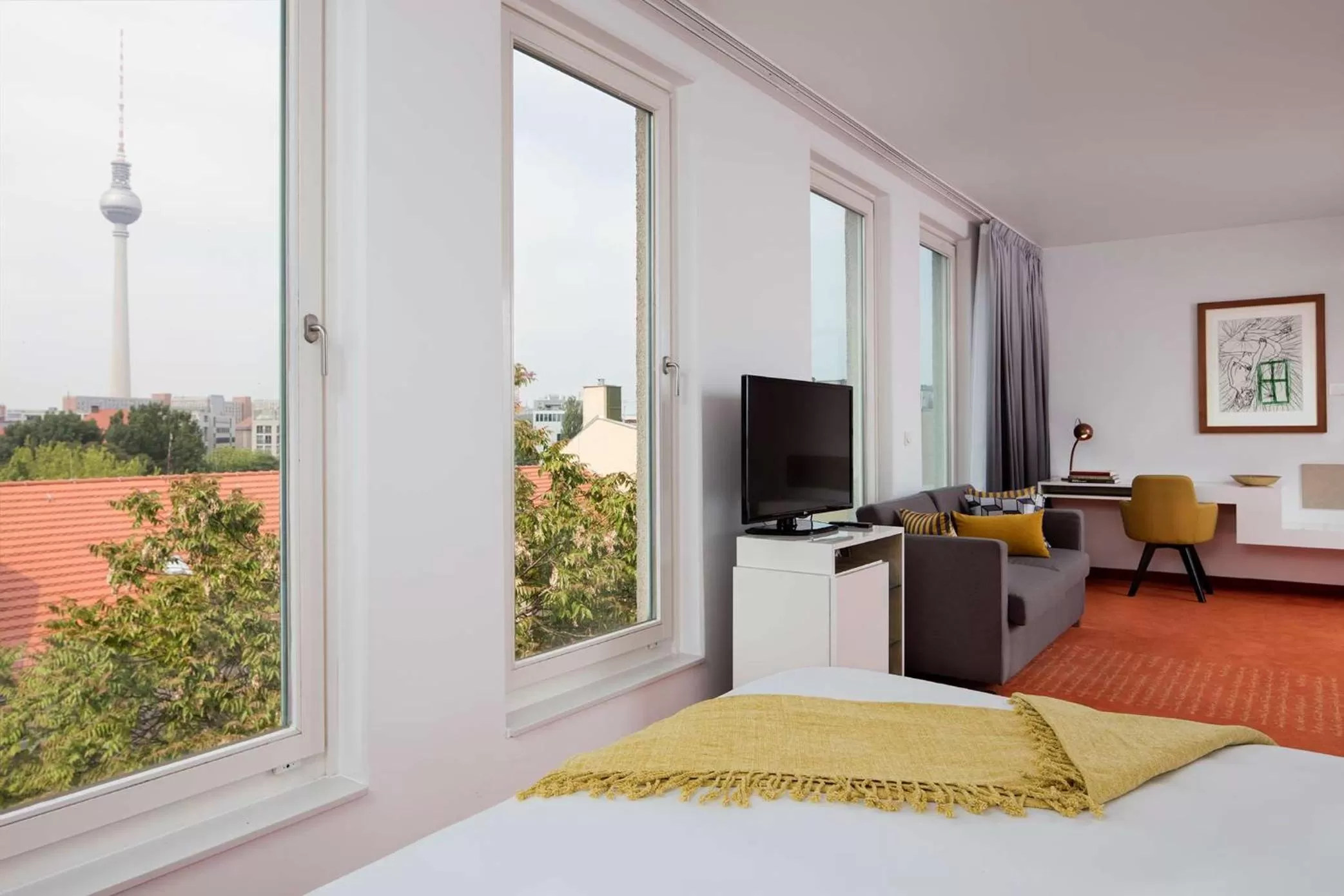 Photo of the whole room, Bed in art'otel berlin mitte, Powered by Radisson Hotels