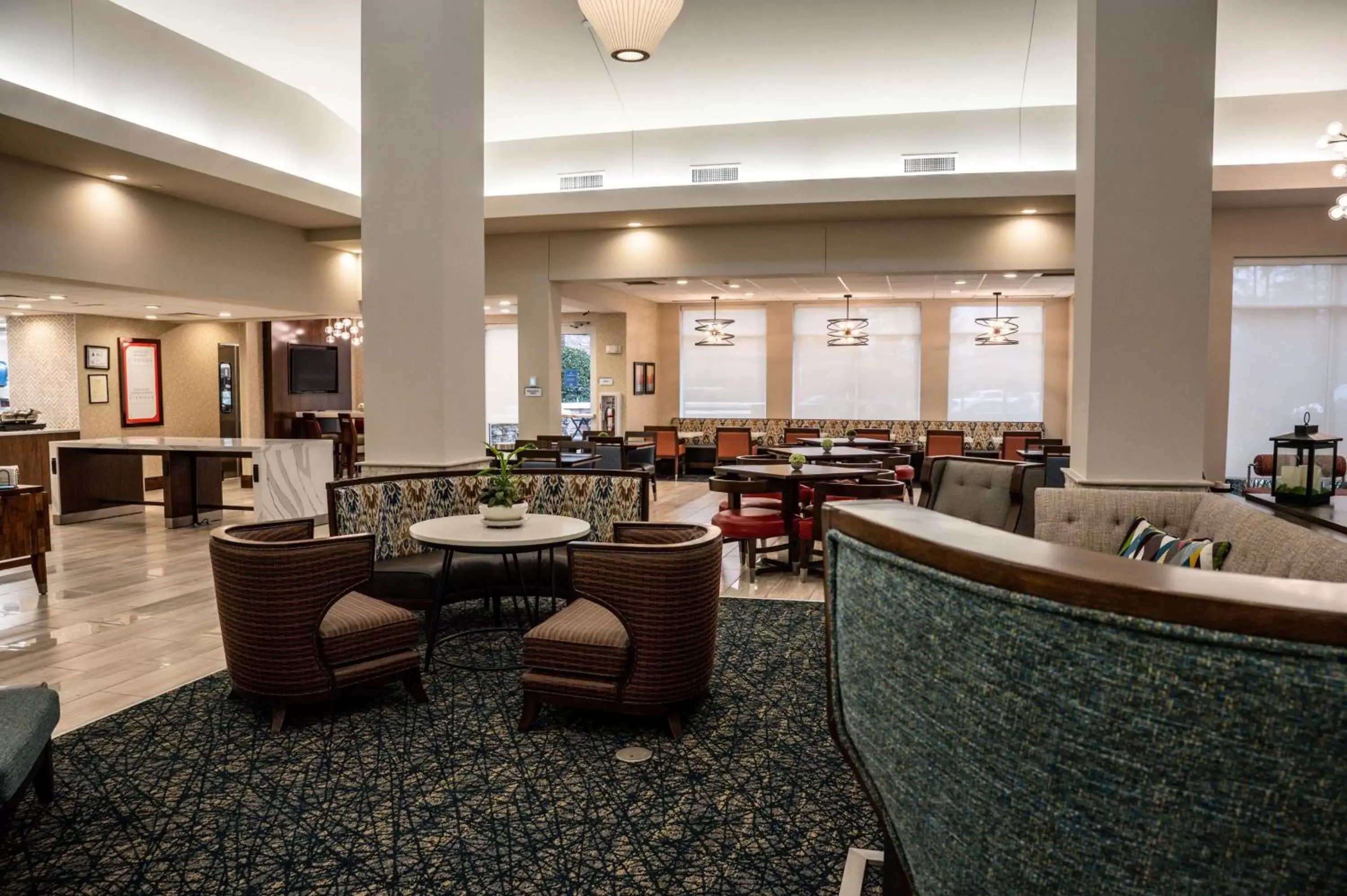 Lobby or reception, Restaurant/Places to Eat in Hilton Garden Inn Fayetteville/Fort Bragg