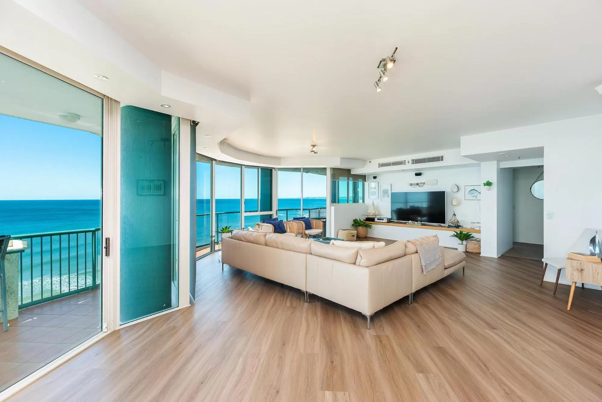 Living room in The Waterford on Main Beach