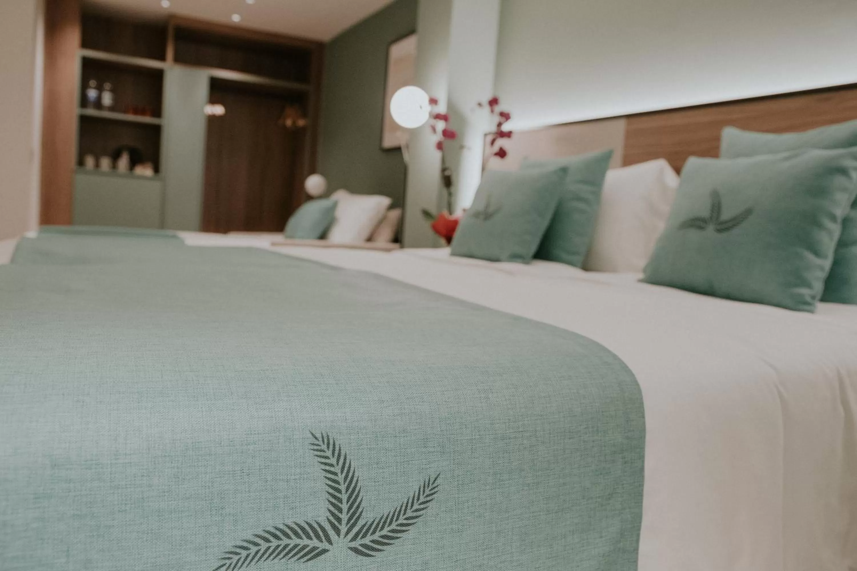 Bed in Catalina Plaza Hotel Sostenible