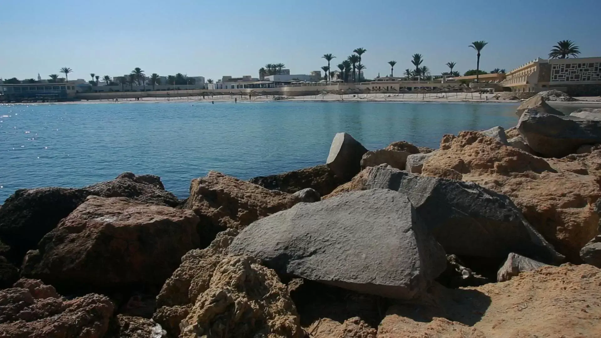 Sea view in Hotel Les Palmiers