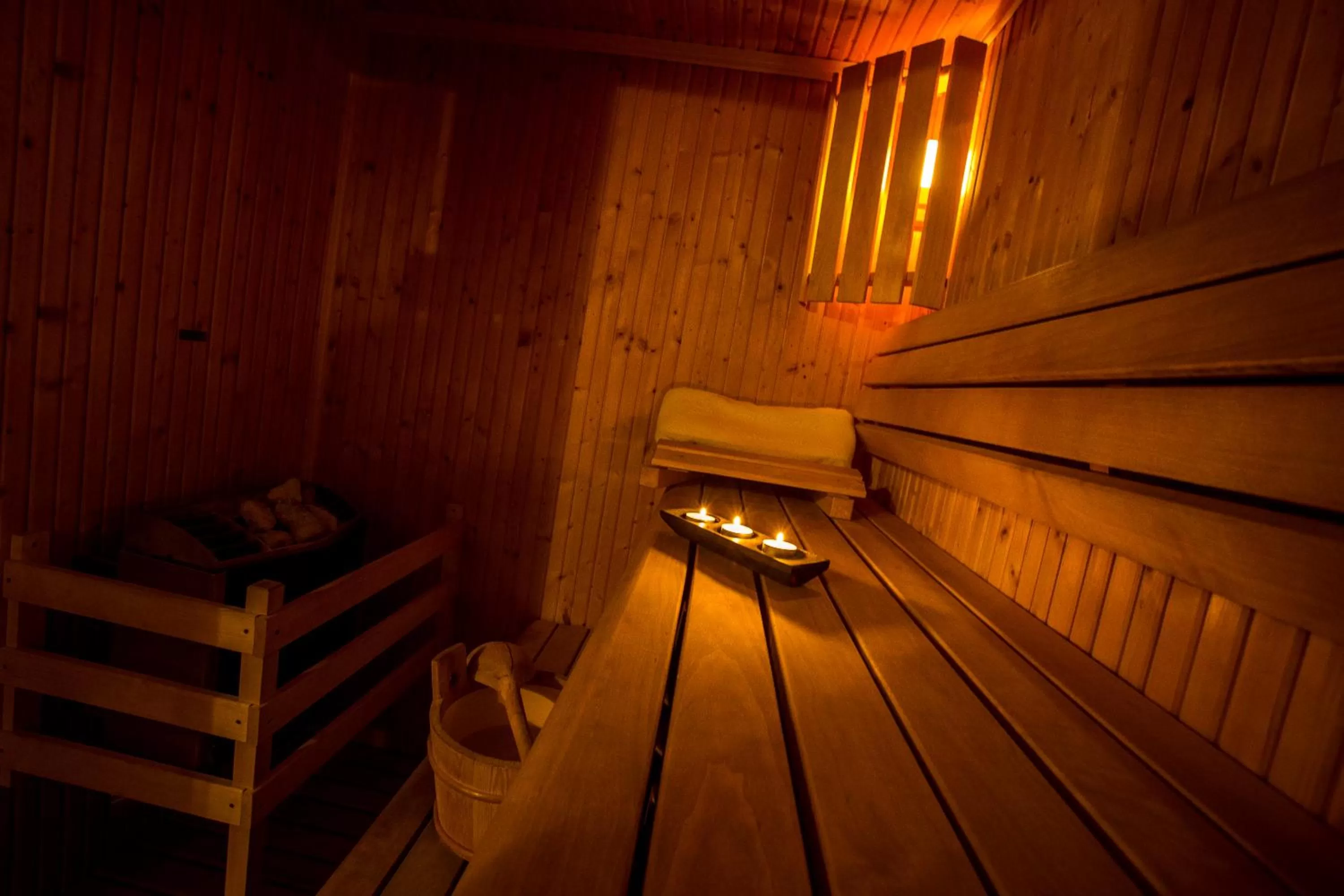 Sauna in Villa Augeval Hôtel de charme & Spa