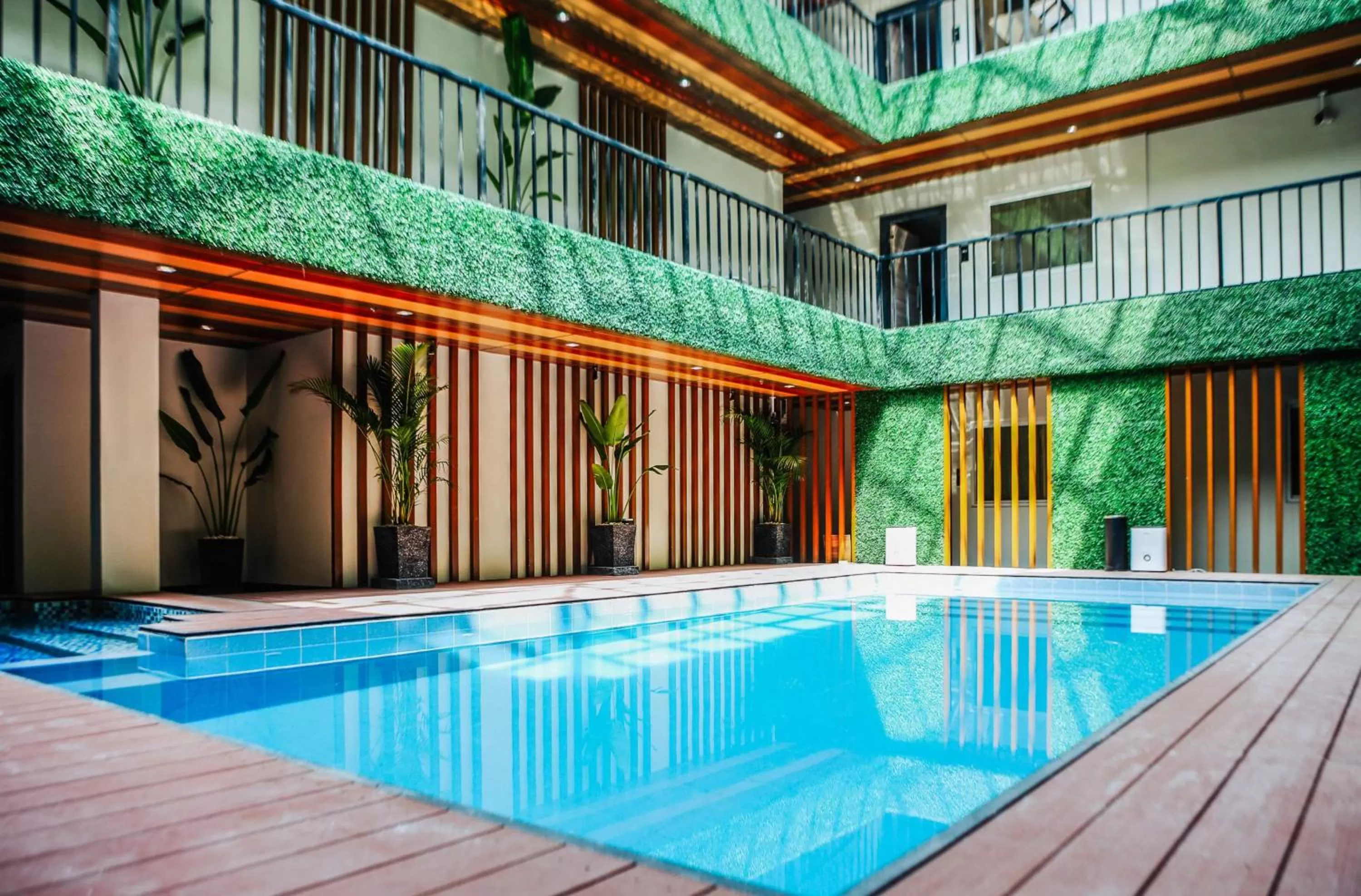 Pool view in SureStay Studio by Best Western Clarkview Angeles City