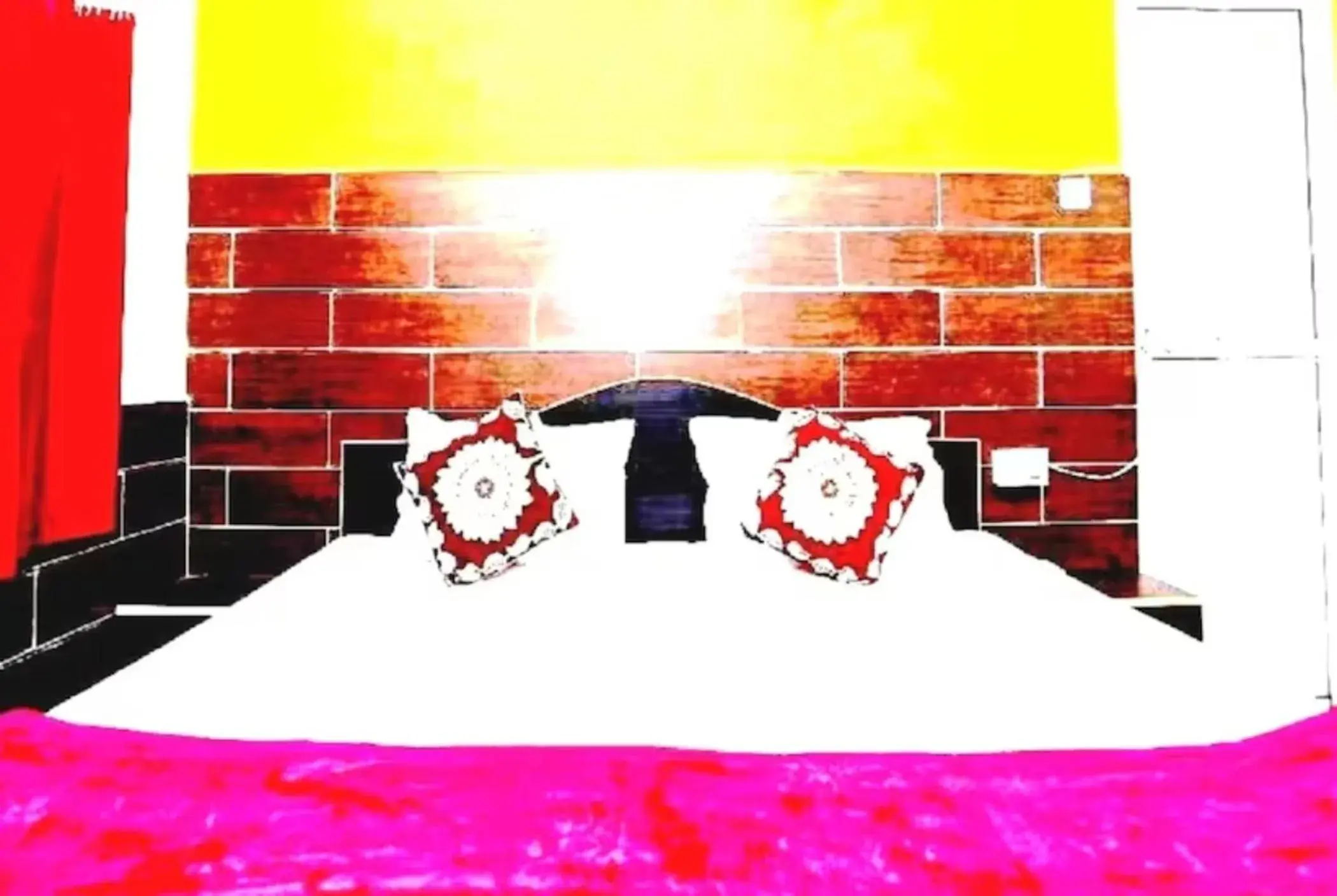 Bed in Goroomgo New Ashiyana Palace Varanasi Bed in Goroomgo New Ashiyana Palace Varanasi