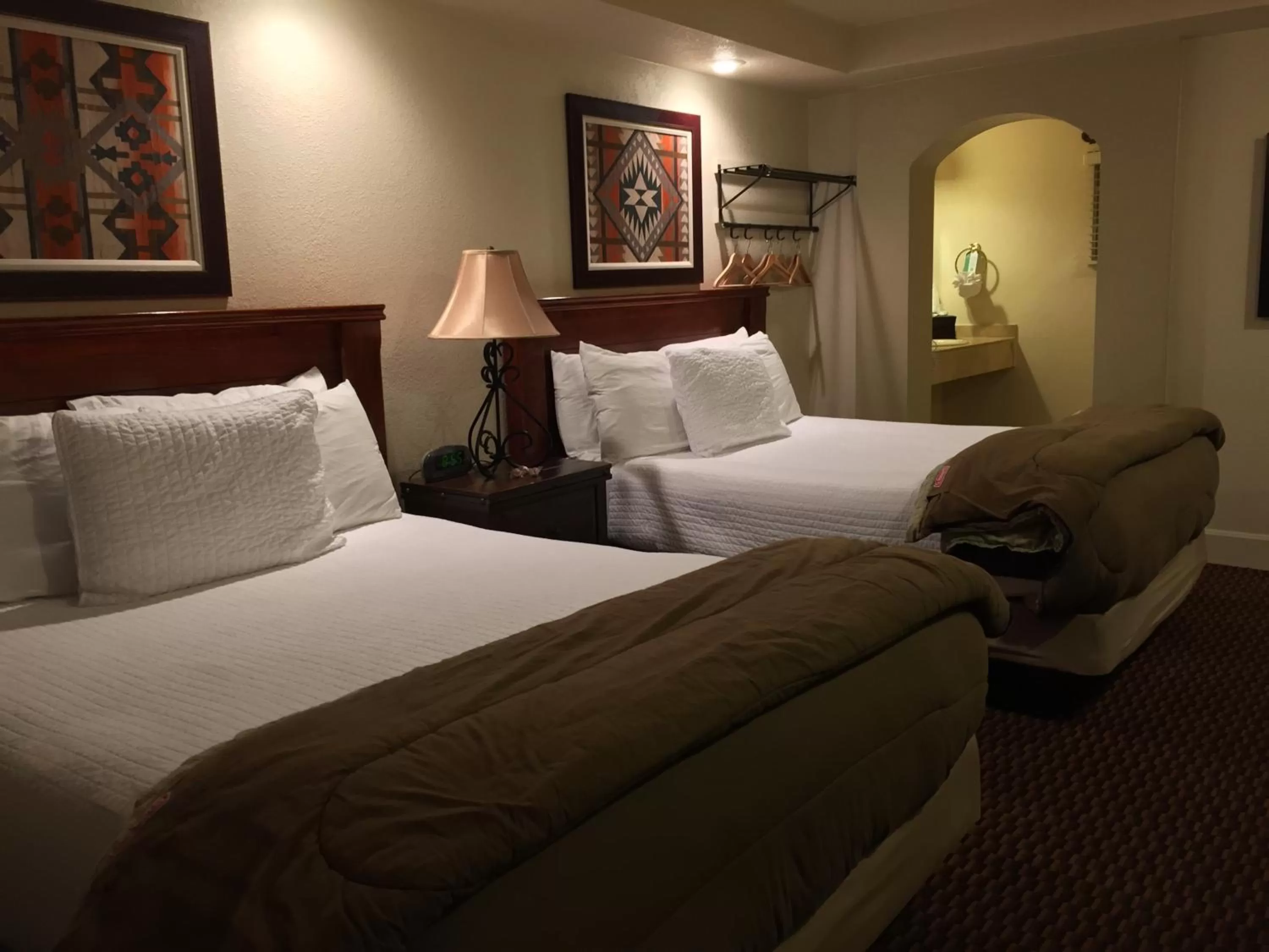 Bed in The Lodge on Route 66