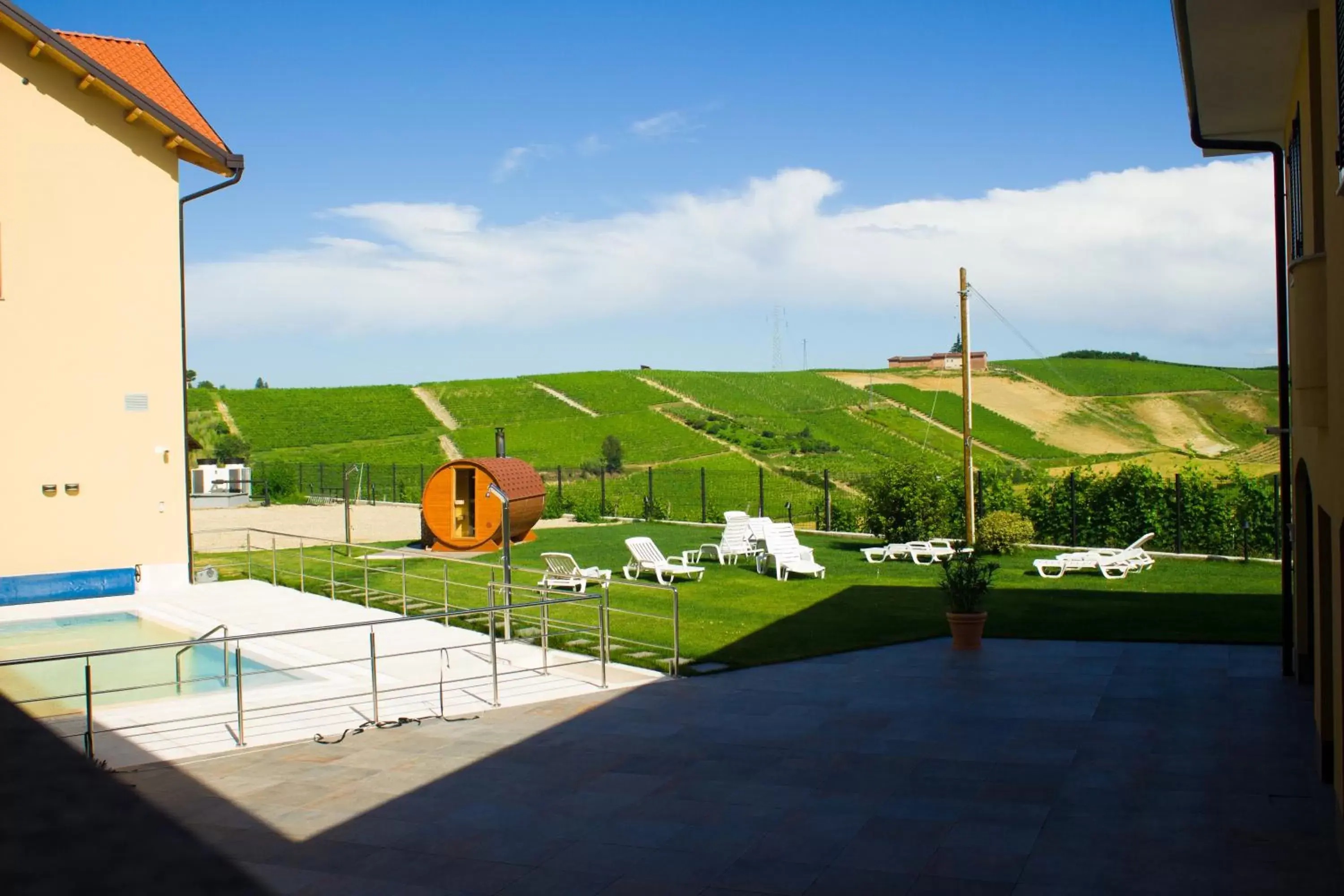 Sauna, Garden View in SPA Roero Relax Resort