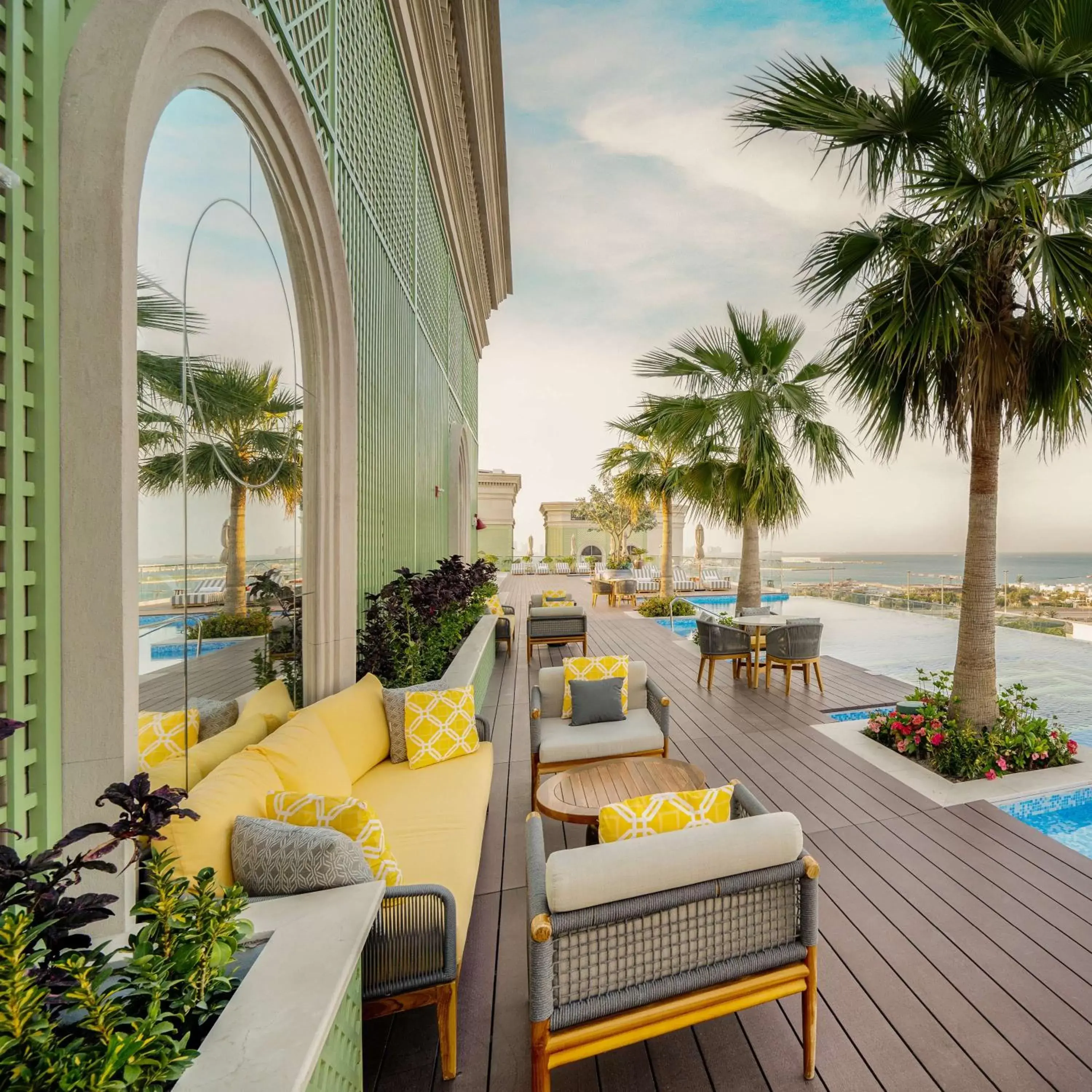 Pool view, Restaurant/Places to Eat in The Plaza Doha, LXR Hotels & Resorts