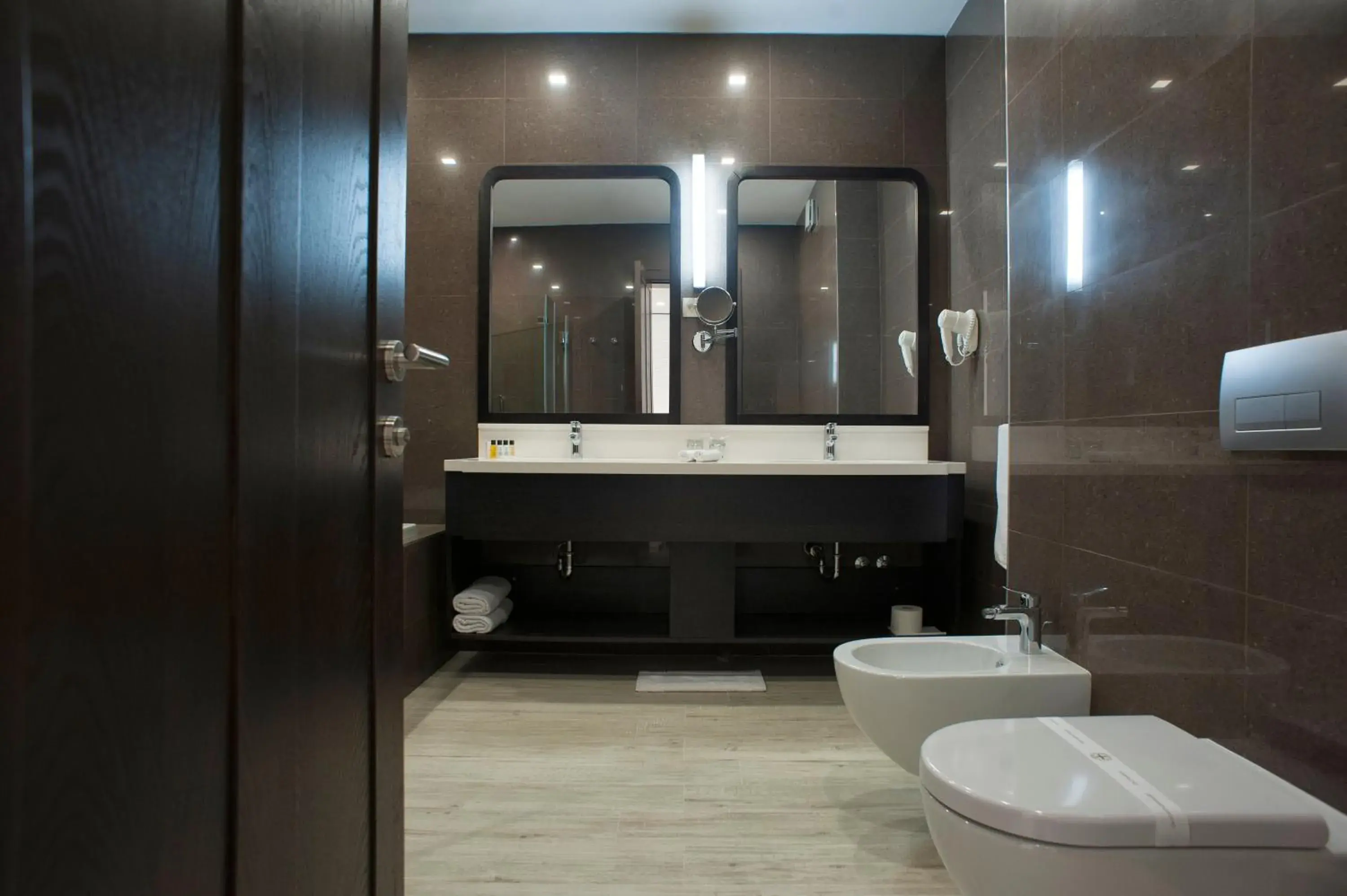 Shower, Bathroom in Hotel Moskva