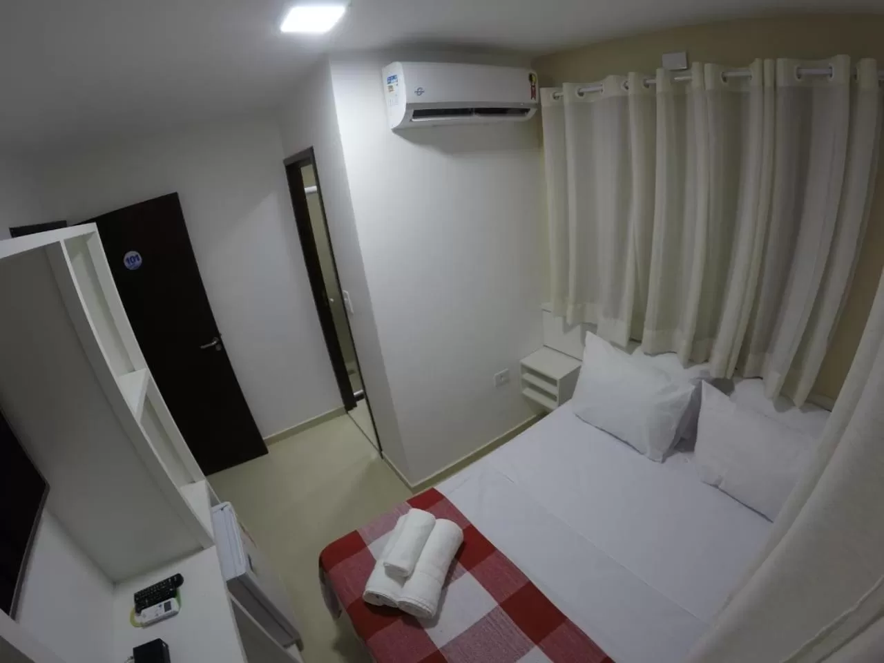 Bed in Pousada Kanoas