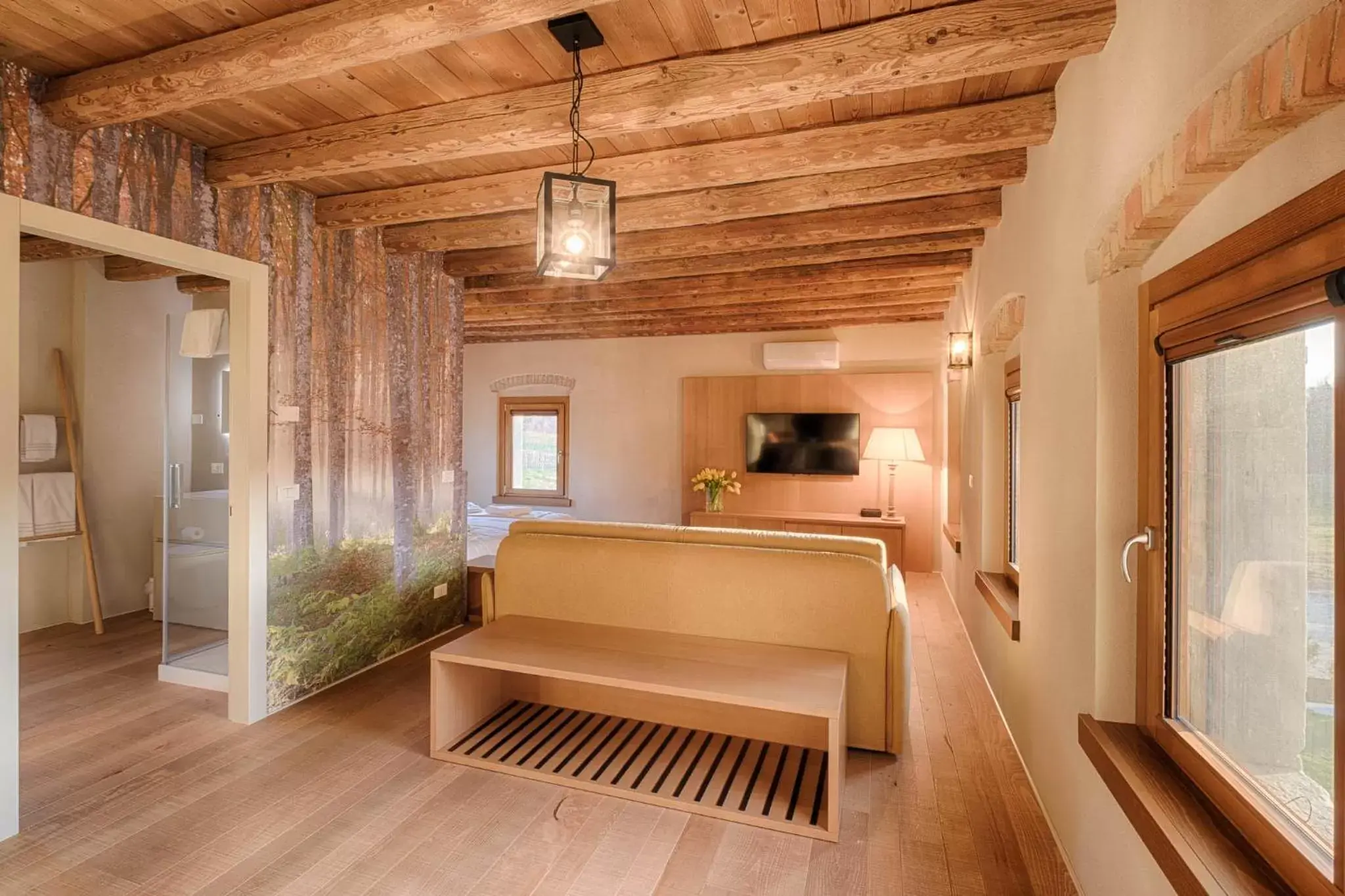 Quadruple Room with Garden View in Agriturismo La Vigna di Sarah Quadruple Room with Garden View in Agriturismo La Vigna di Sarah