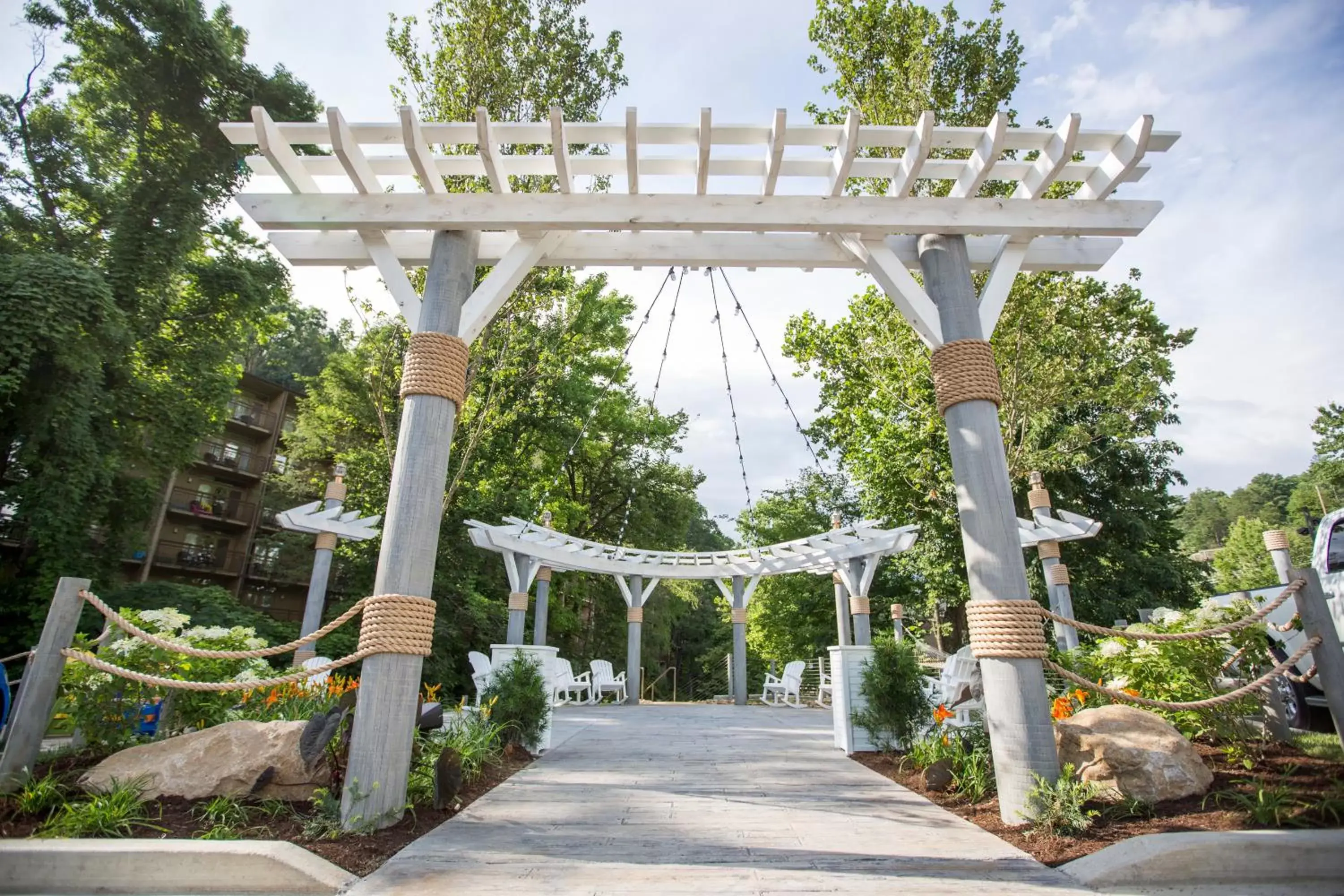 Patio, Property Building in Margaritaville Resort Gatlinburg