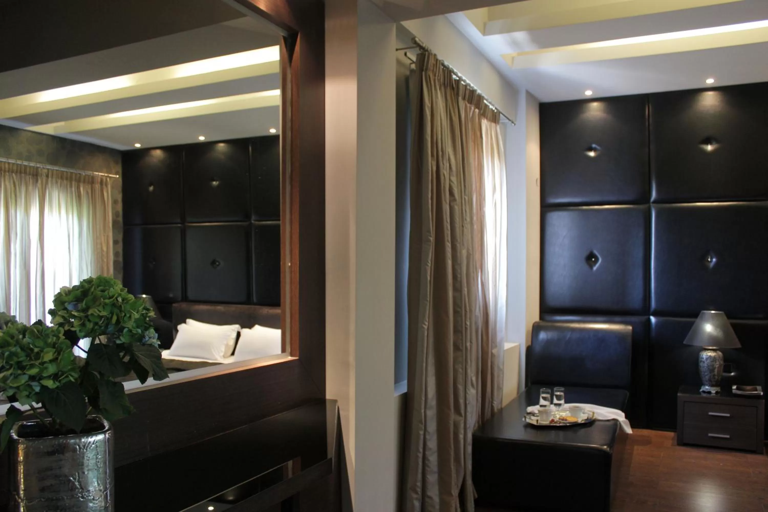 Decorative detail, Bed in Galaxy Art Hotel