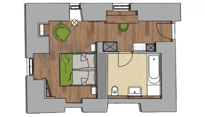 Photo of the whole room in Das Schloss an der Eisenstrasse