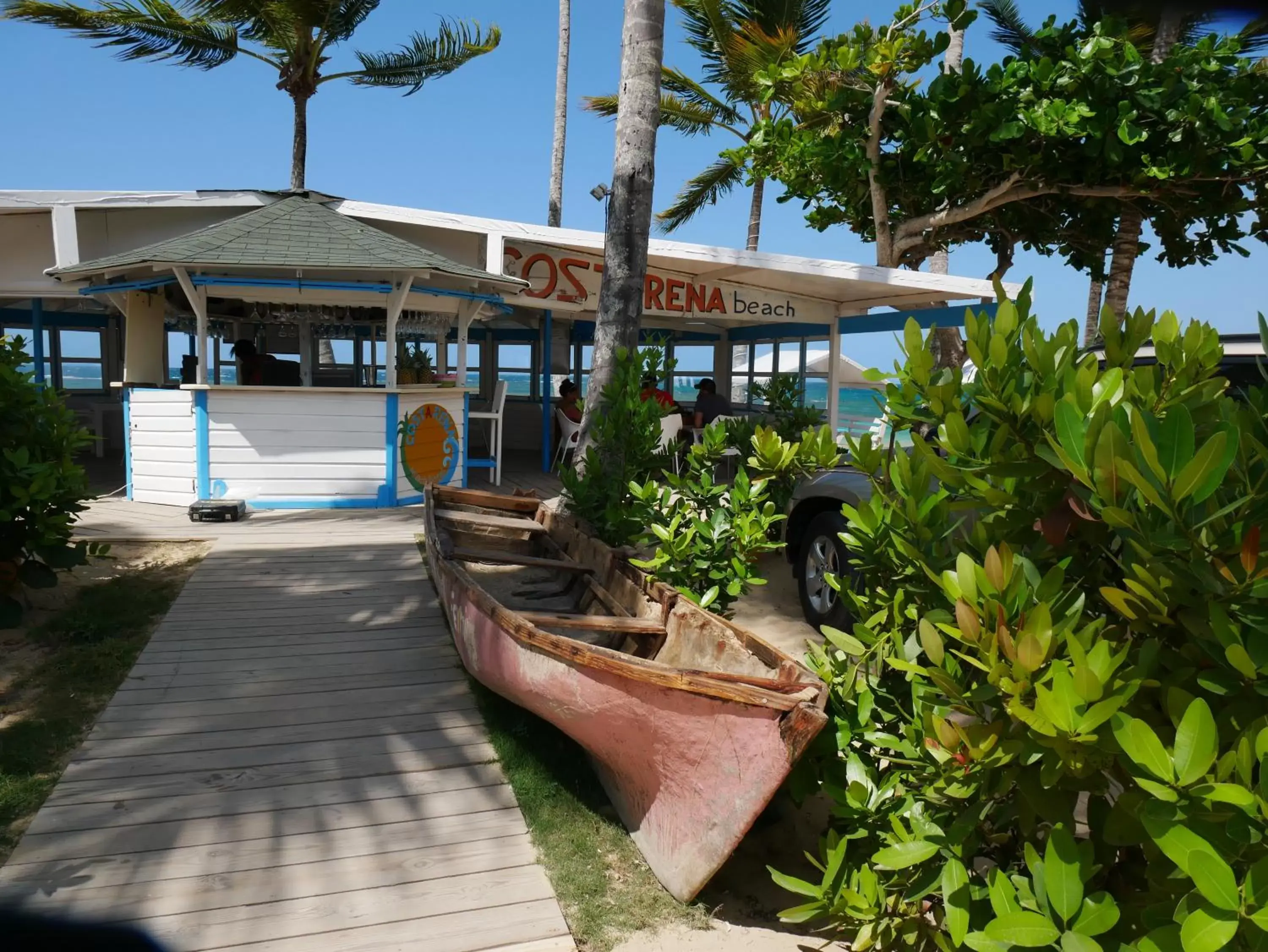 Patio, Property Building in Costarena Beach Hotel