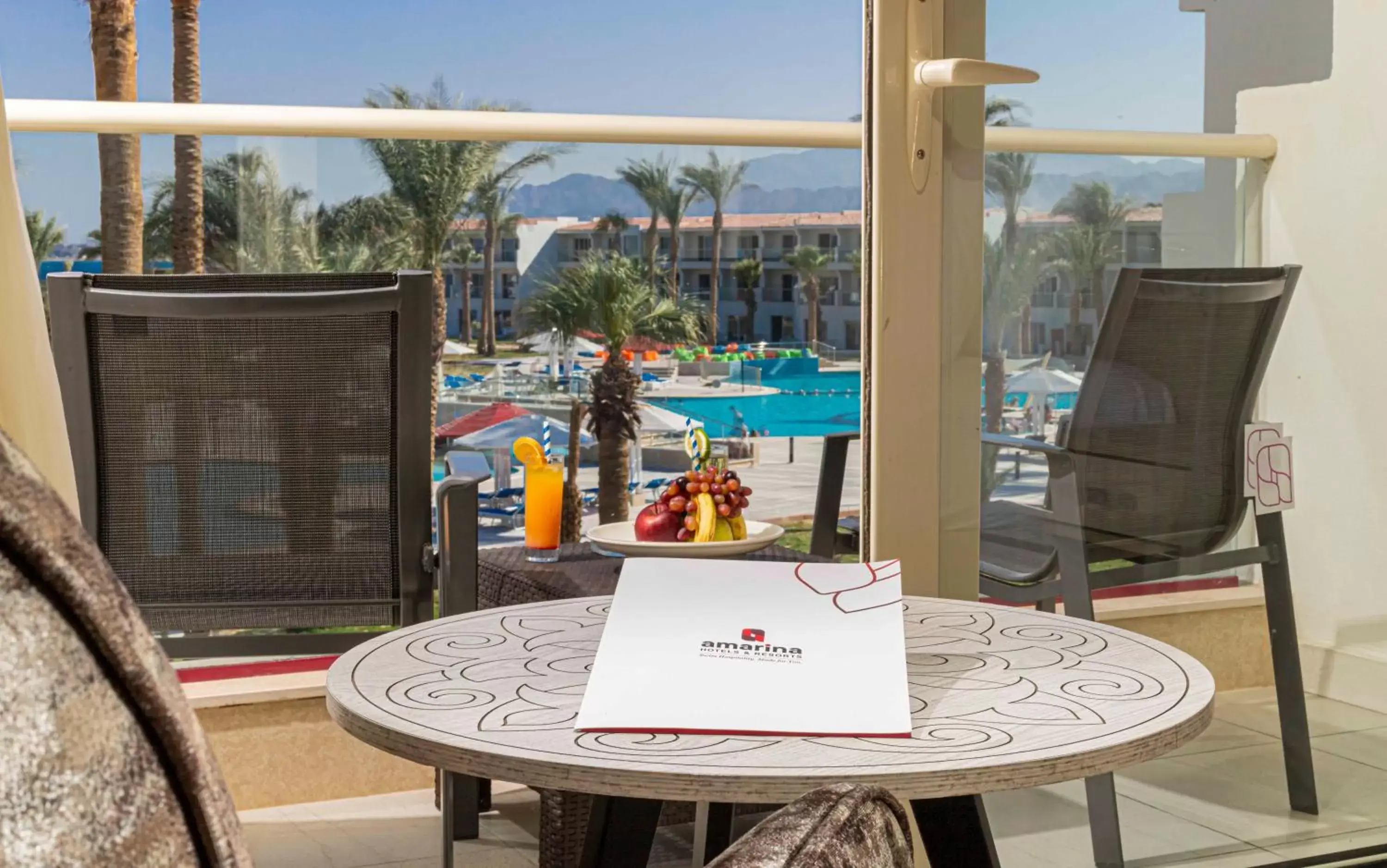 Balcony/Terrace, Pool View in Amarina Abu Soma Resort & Aquapark