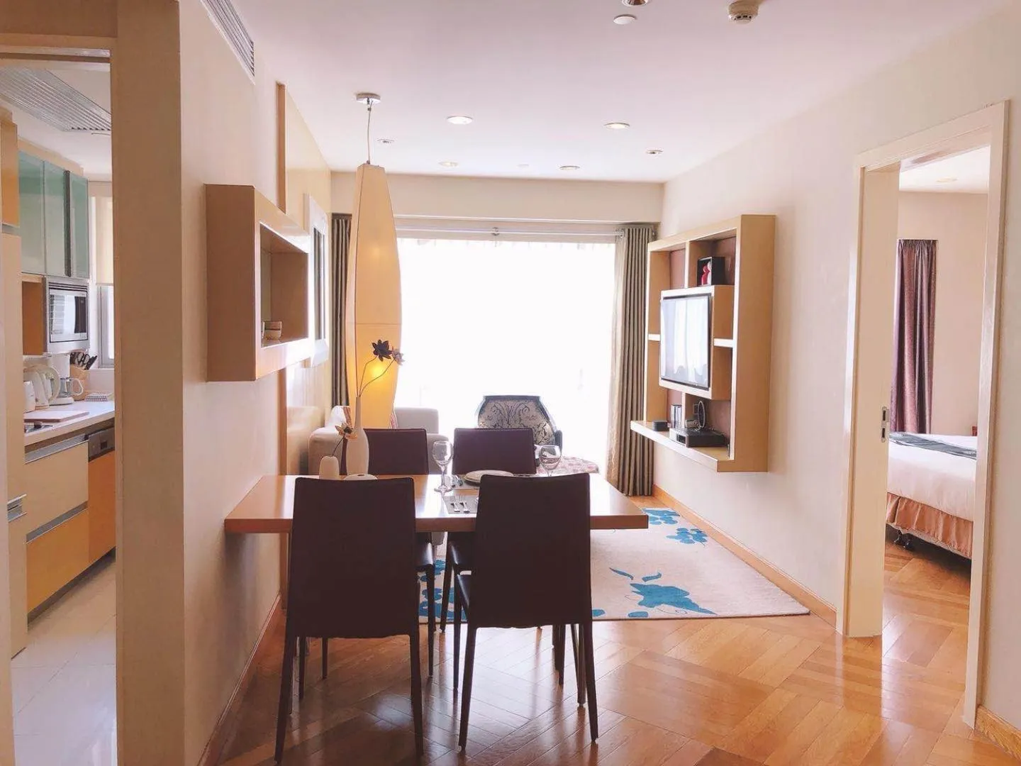 Living room, Bed in Ascott Guangzhou