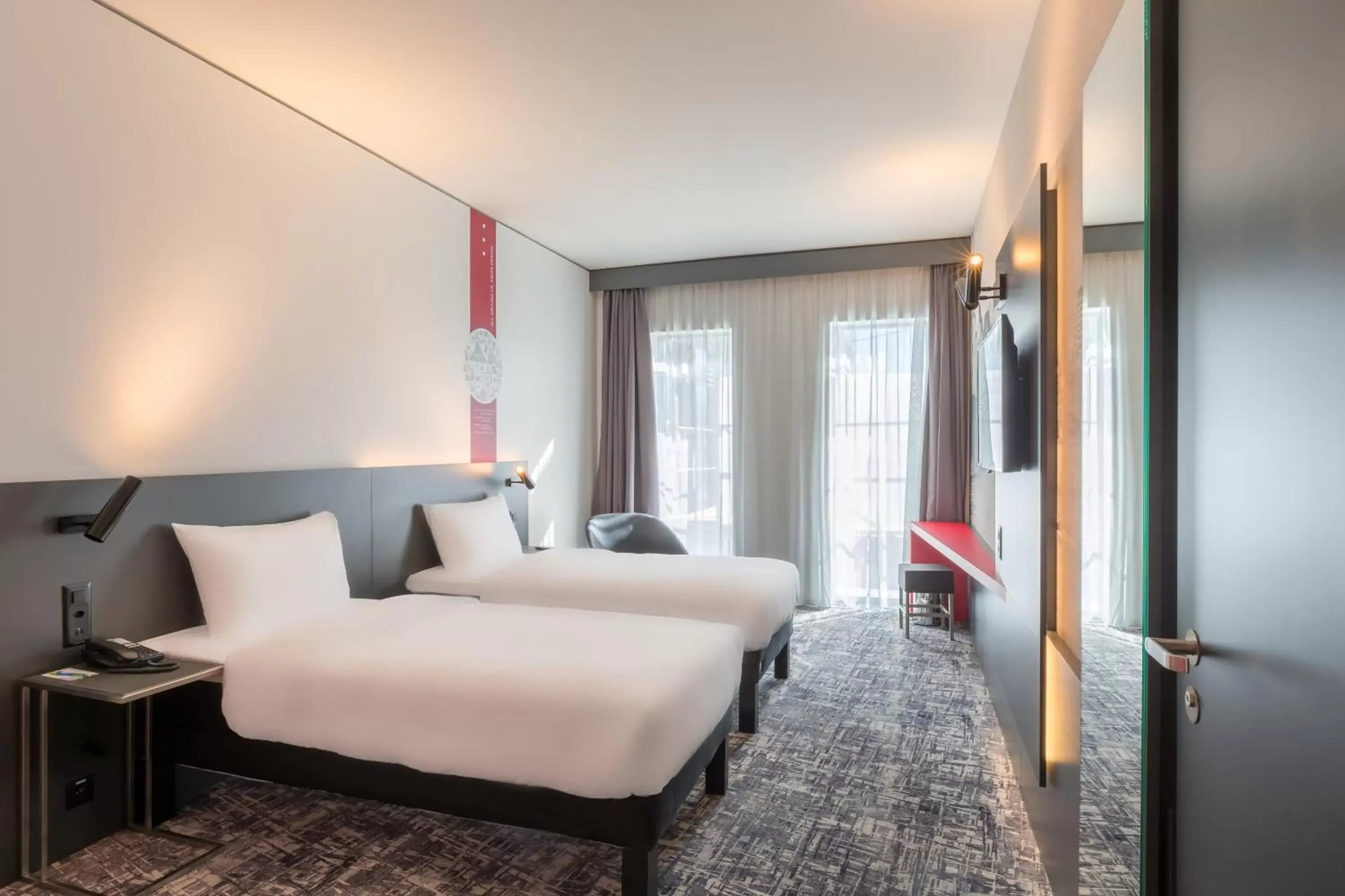 Bedroom, Bed in ibis Styles Basel City