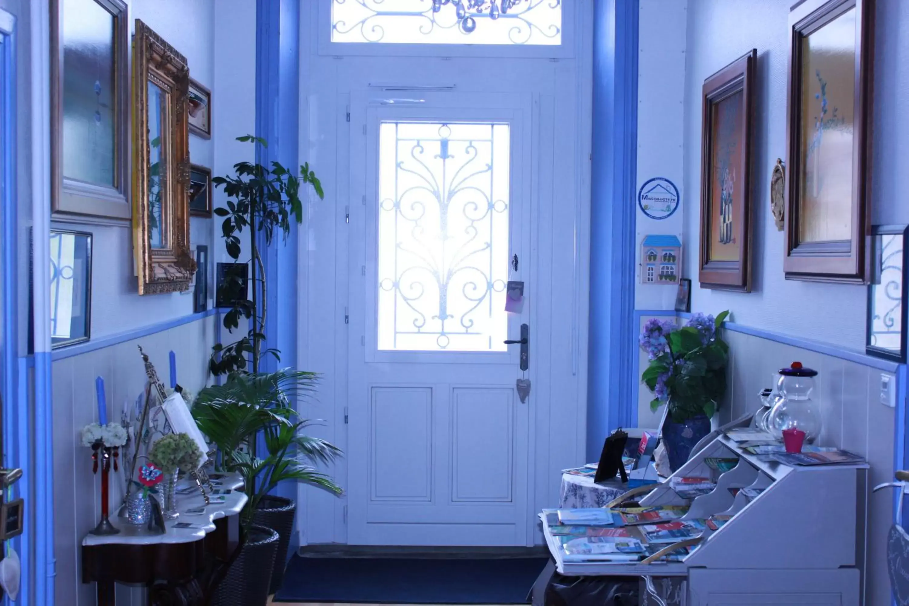 Lobby or reception in La Demeure aux Hortensias