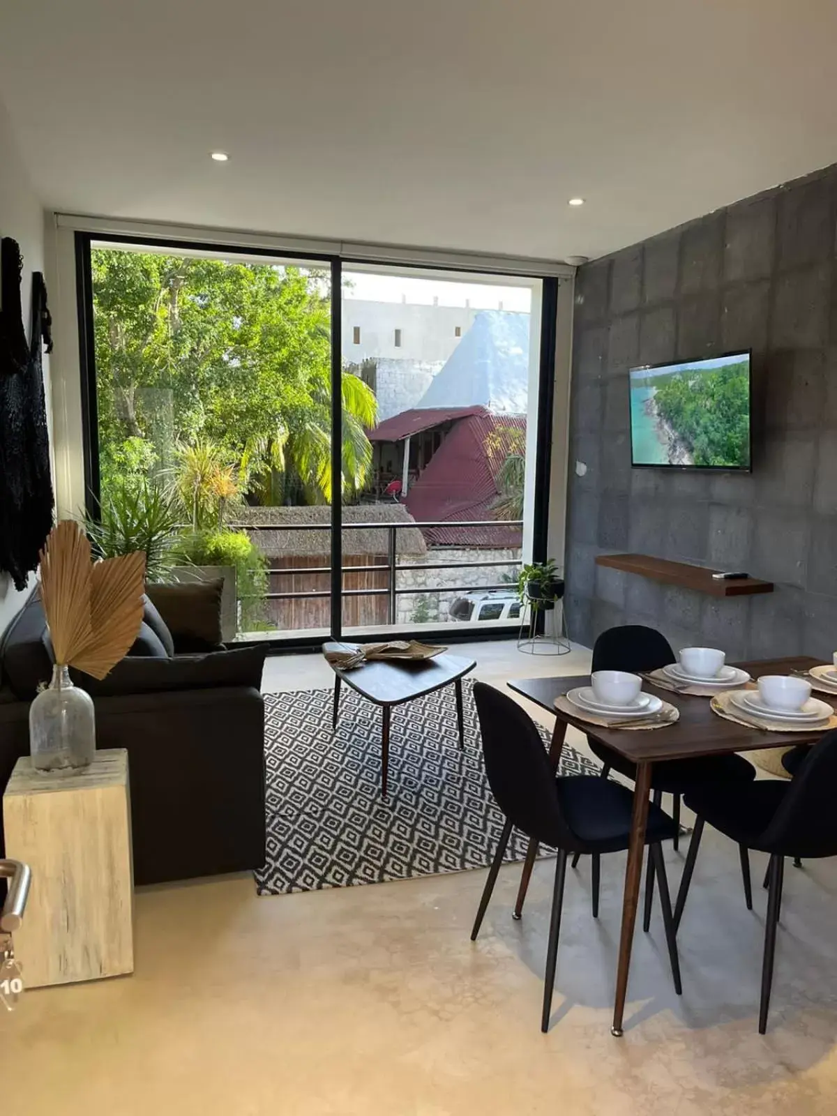 Living room in El Brujo Tulum