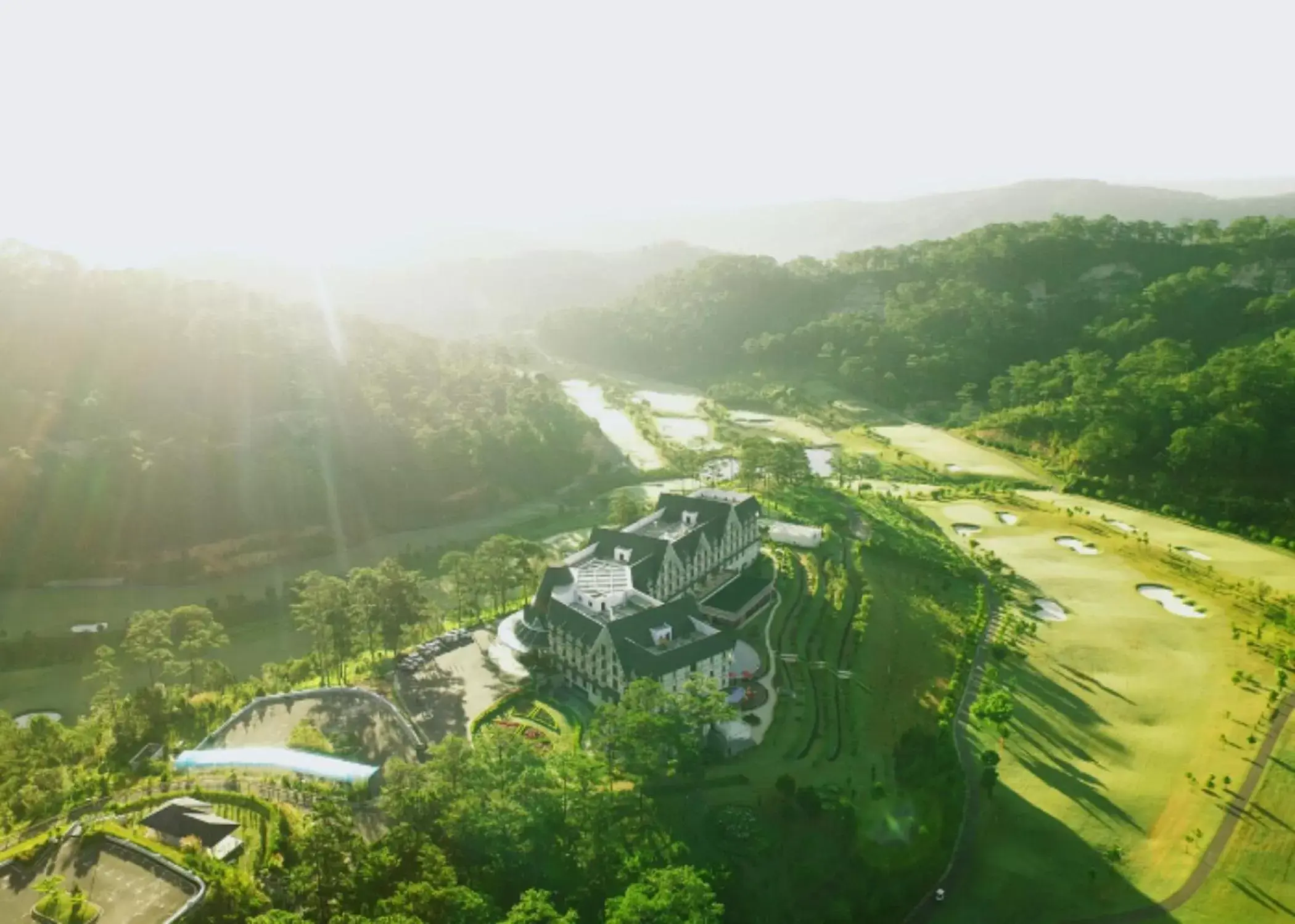 Property building, Bird's-eye View in Swiss-Belresort Tuyen Lam