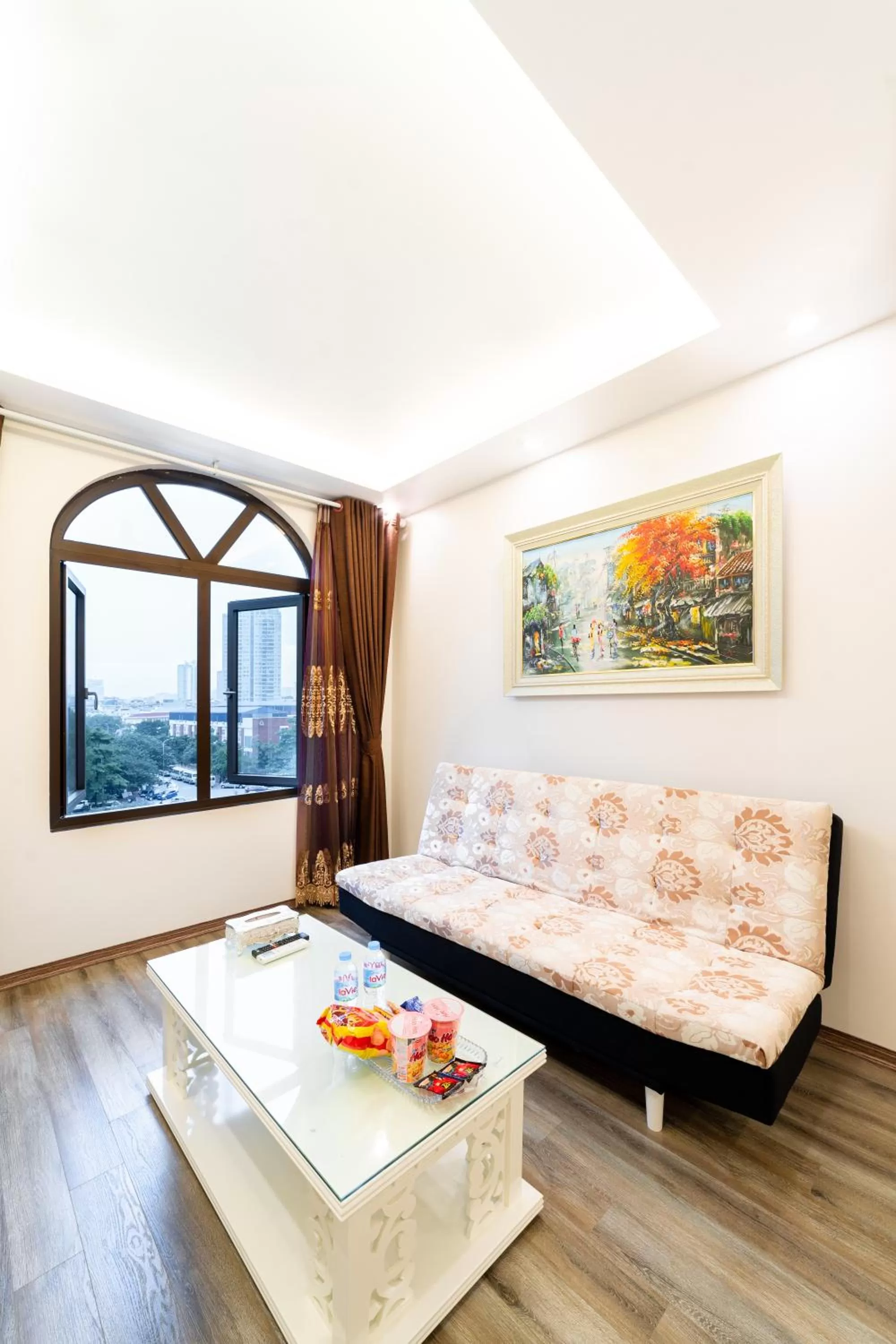 Living room, Bed in Rosee Apartment Hotel