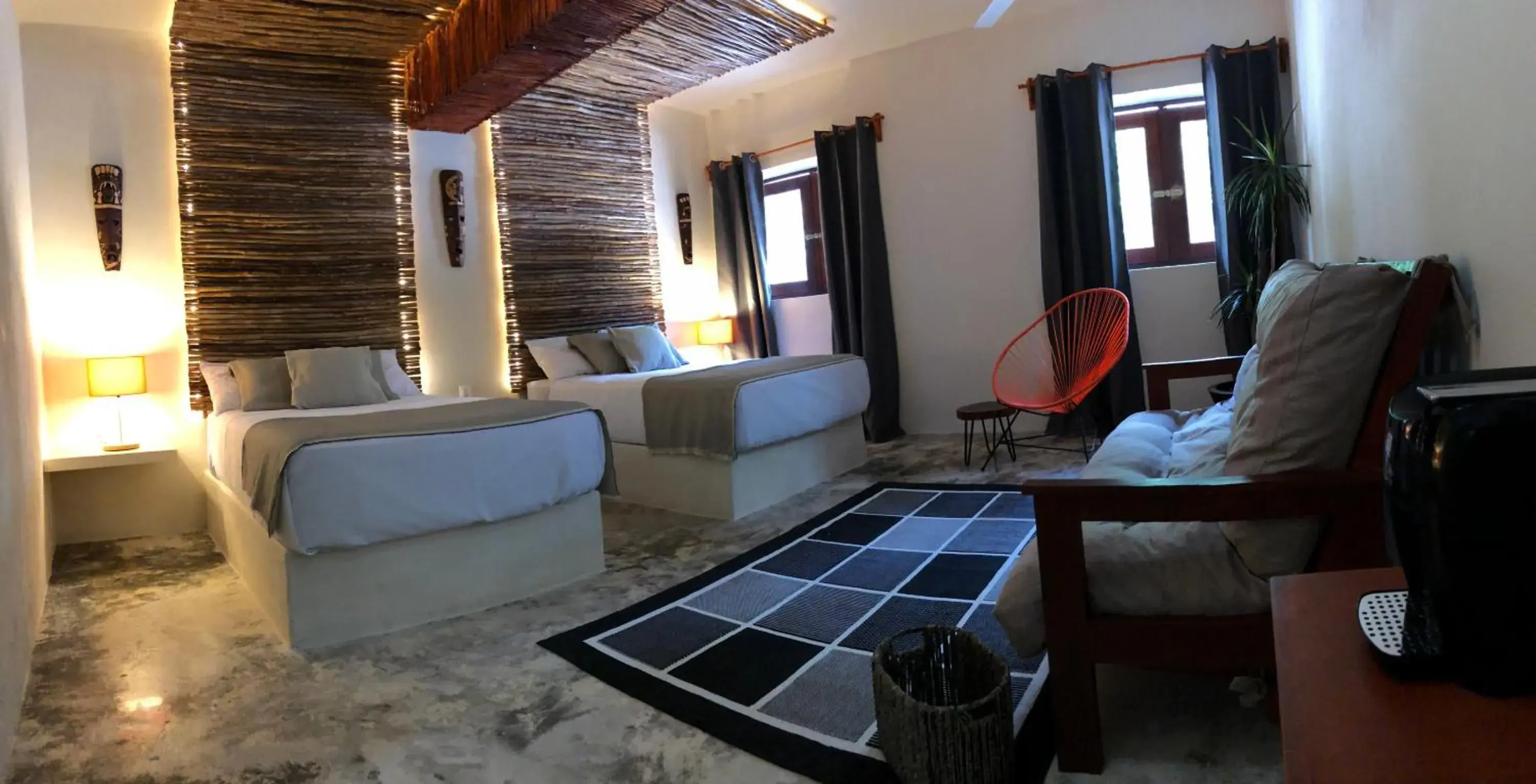 Bed, Seating Area in Tierra maya Hotel & Sanctuary