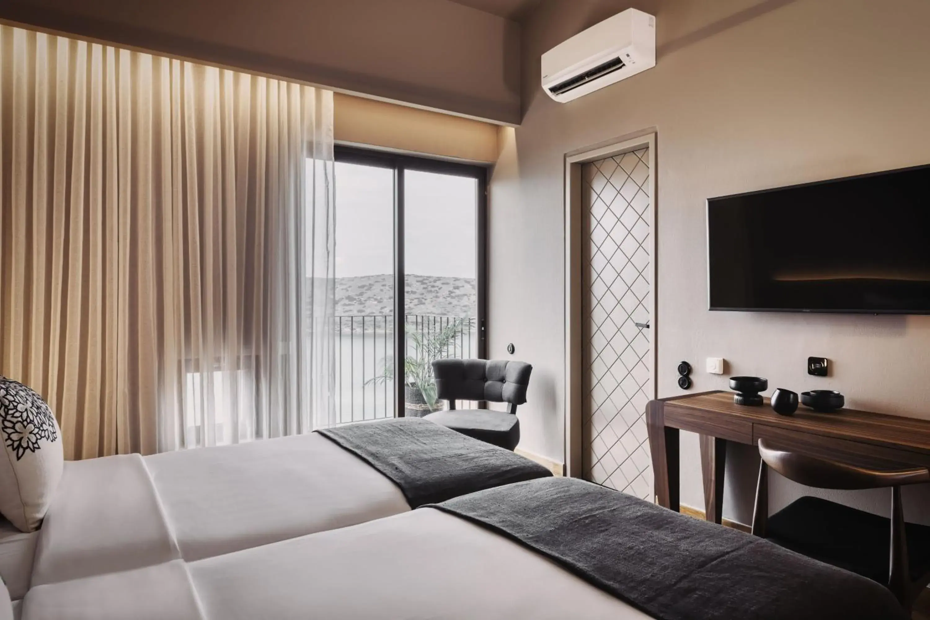 Bedroom, TV/Entertainment Center in Domes of Elounda, Autograph Collection