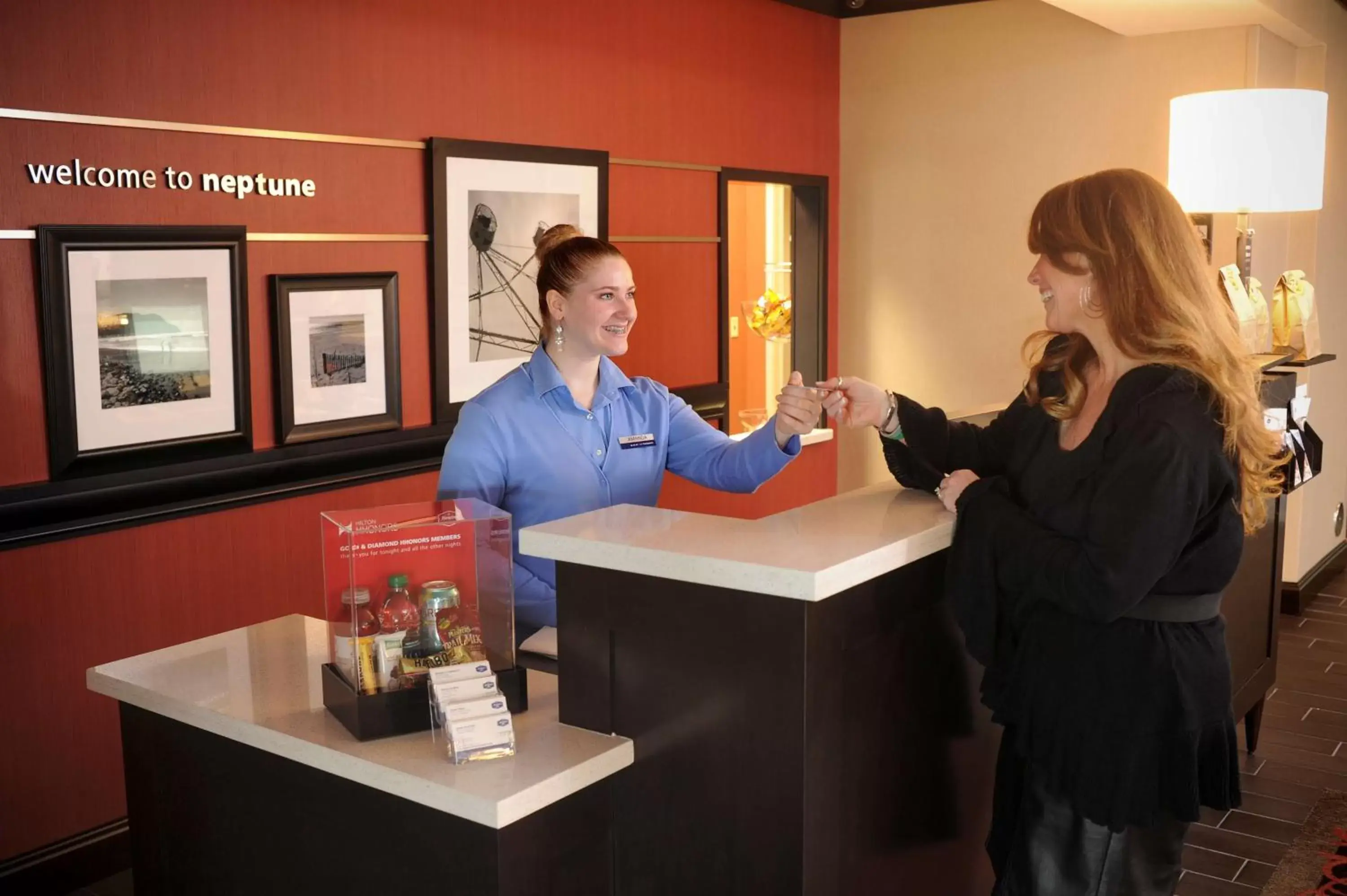 Lobby or reception in Hampton Inn Neptune Lobby or reception in Hampton Inn Neptune