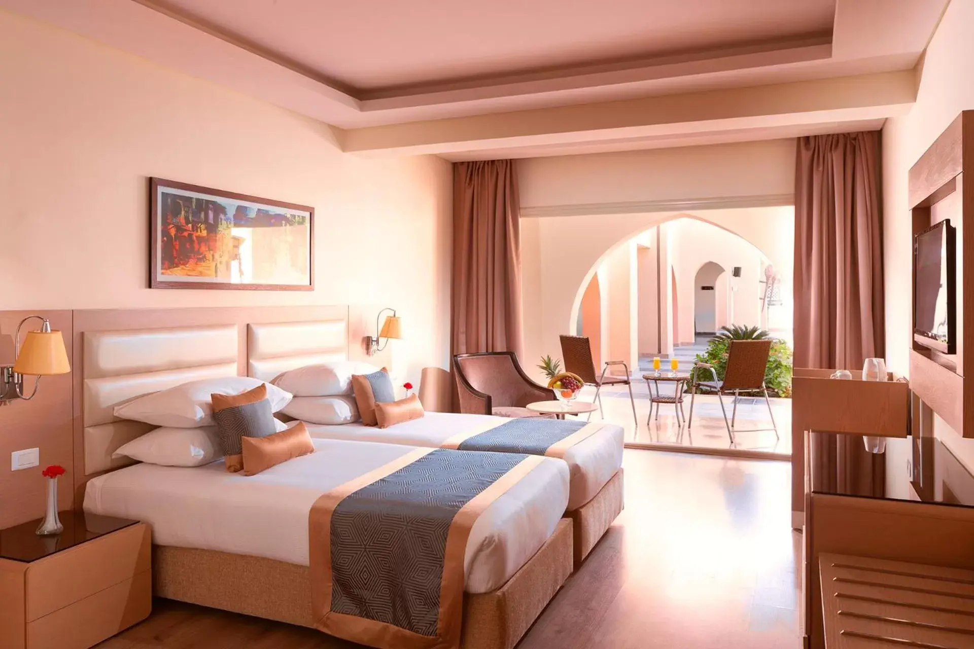 Bedroom, Bed in Pickalbatros Alf Leila Wa Leila Resort - Neverland Hurghada