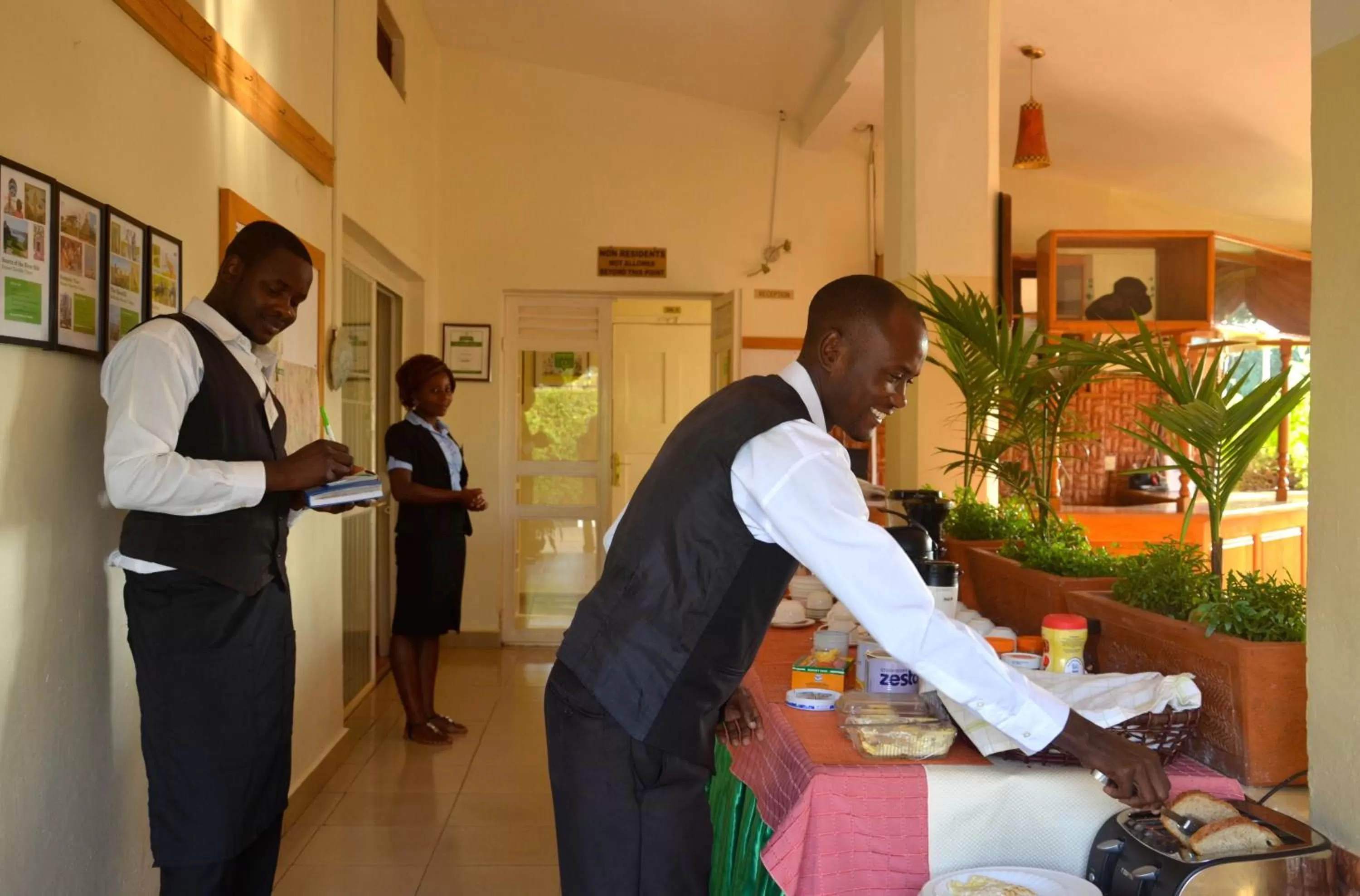 Staff in Sunset Hotel Entebbe
