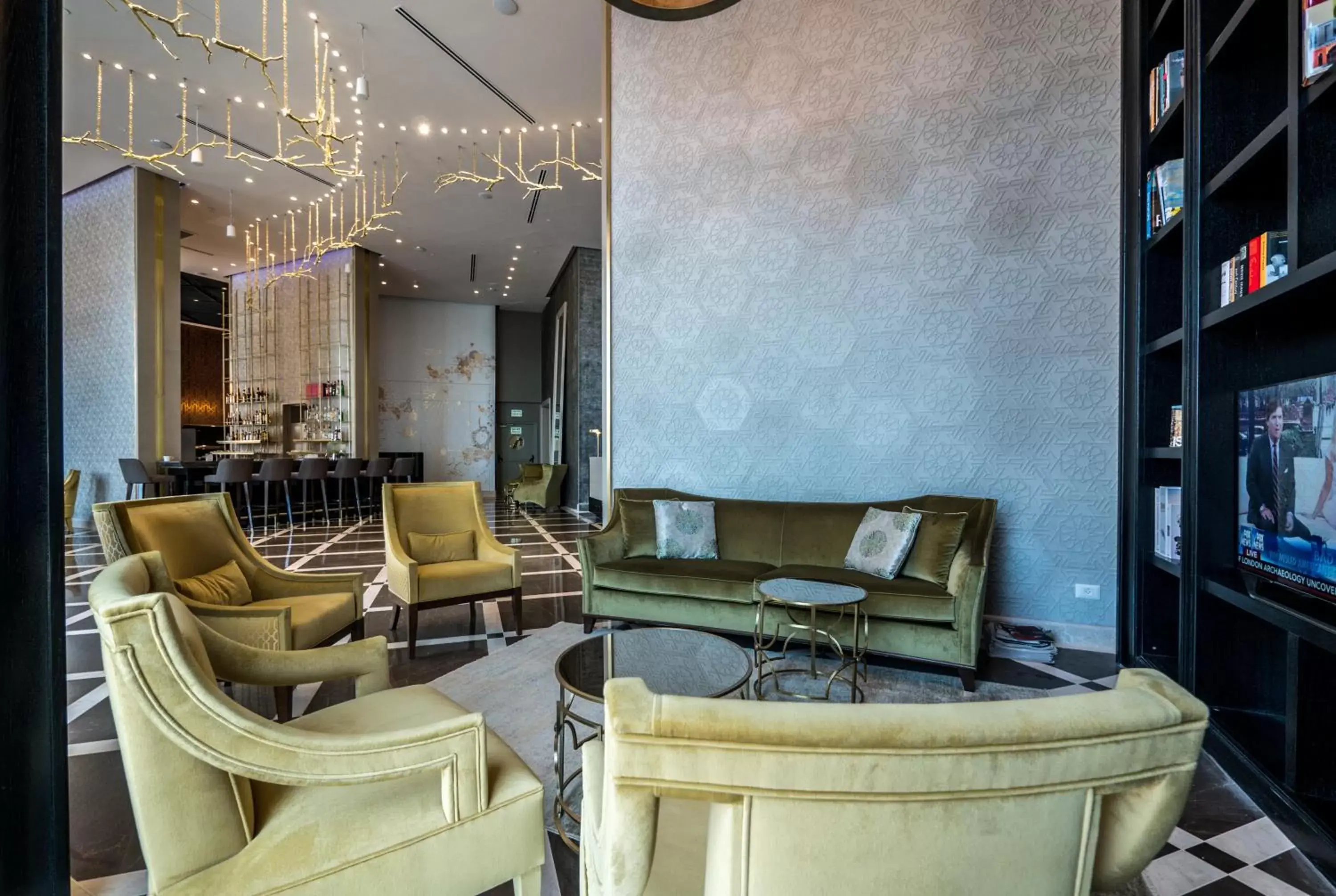 Communal lounge/ TV room, Lounge/Bar in David Tower Hotel Netanya by Prima Hotels - 16 Plus