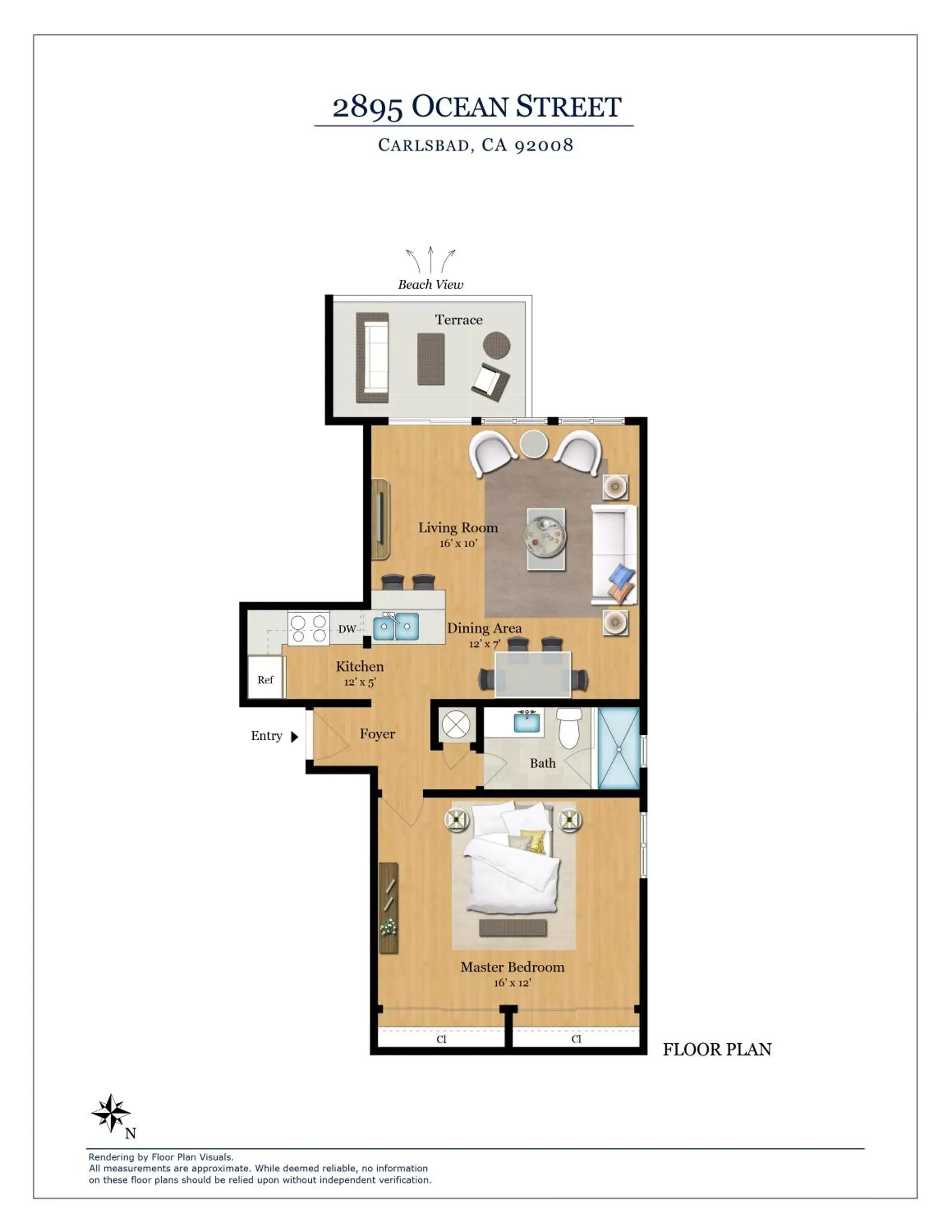 Floor Plan in Ocean Villas Beach Front