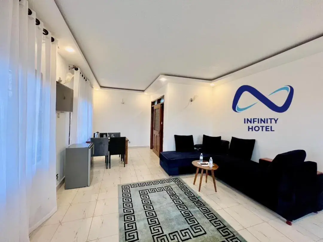 Living room in Infinity Hotel Kampala