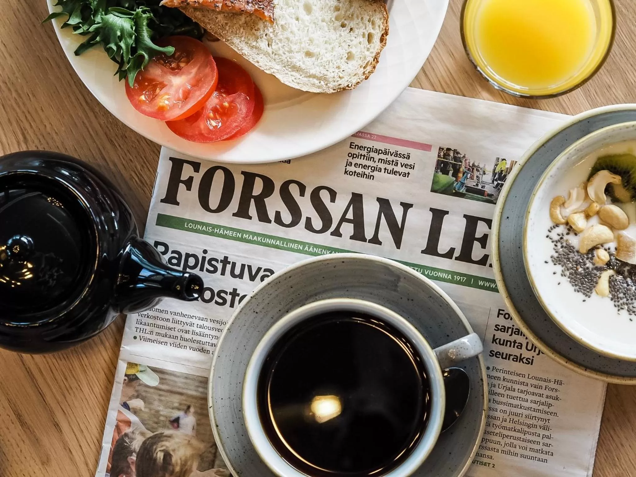 Food and drinks in Hotel Fabrik Forssa