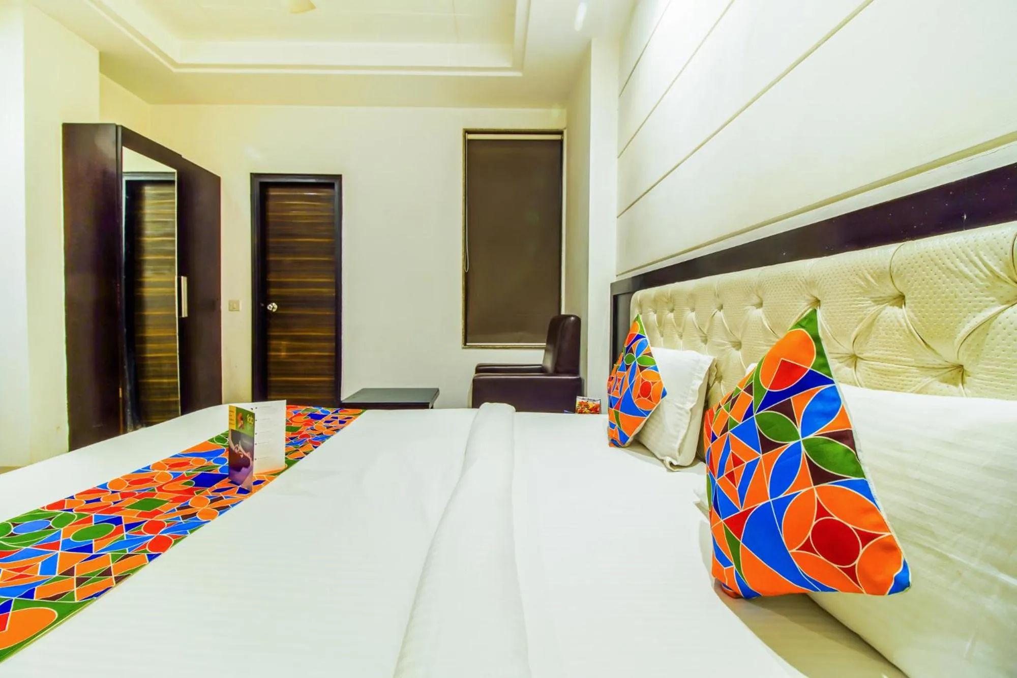 Bed in FabHotel Transit Delhi Airport Mahipalpur