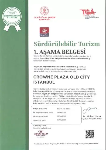 Logo/Certificate/Sign in Crowne Plaza Istanbul - Old City, an IHG Hotel