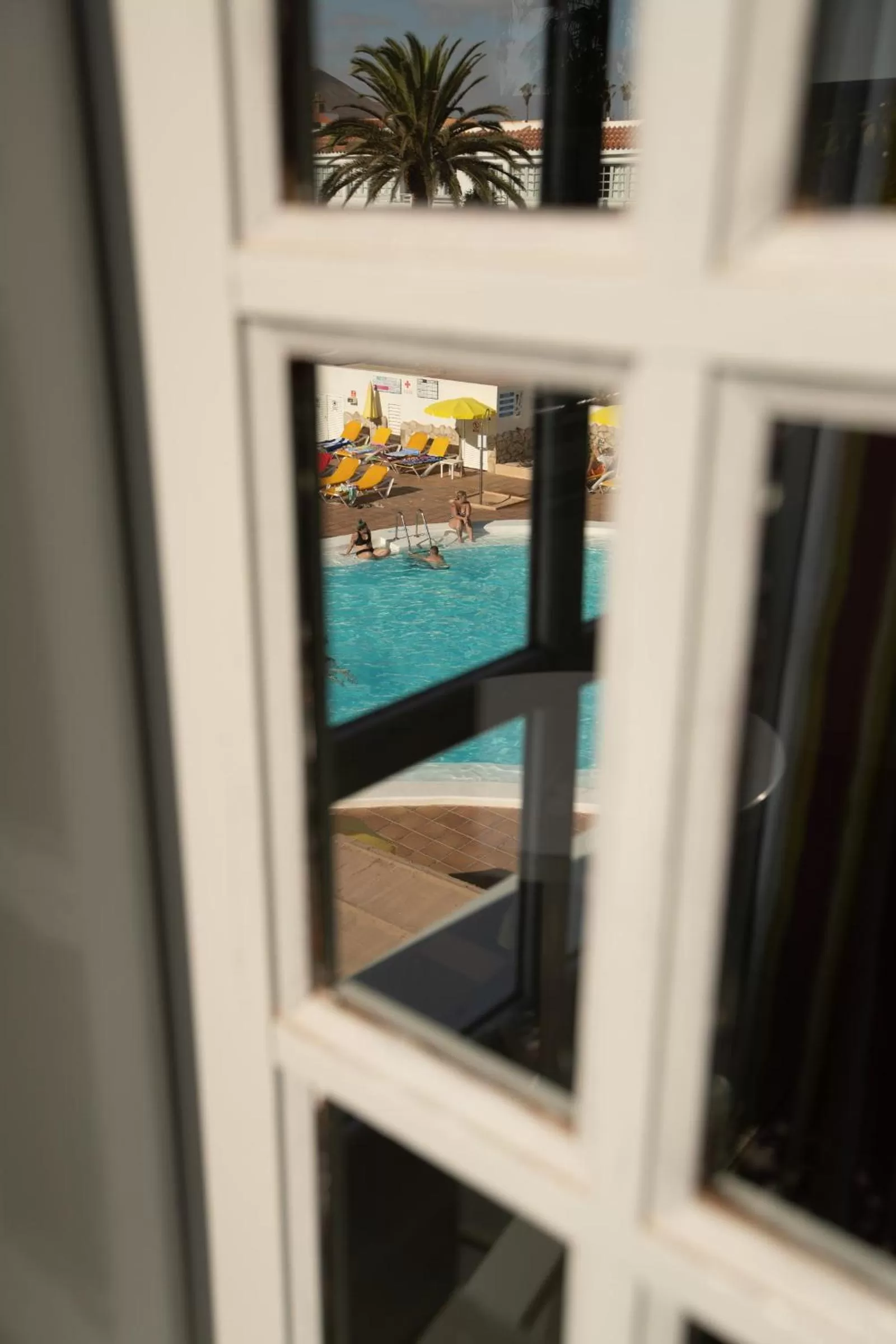 Pool view in Fuentepark Apartments