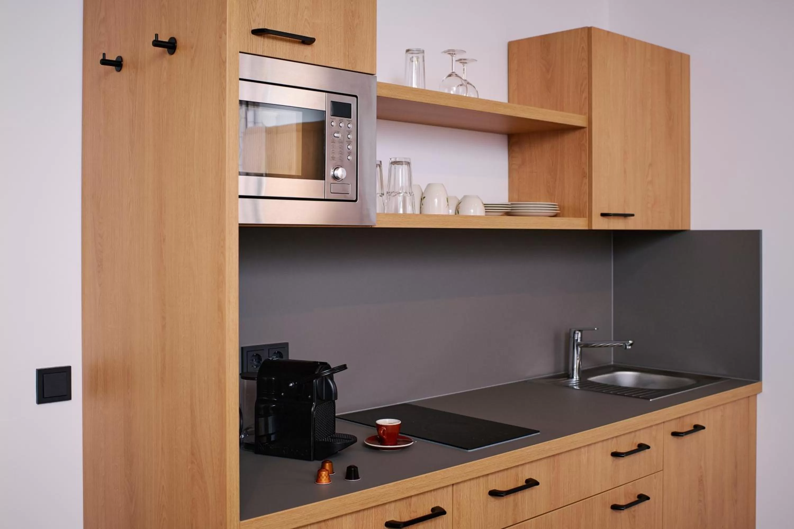 Kitchen or kitchenette in Hotel SCHNEIDER