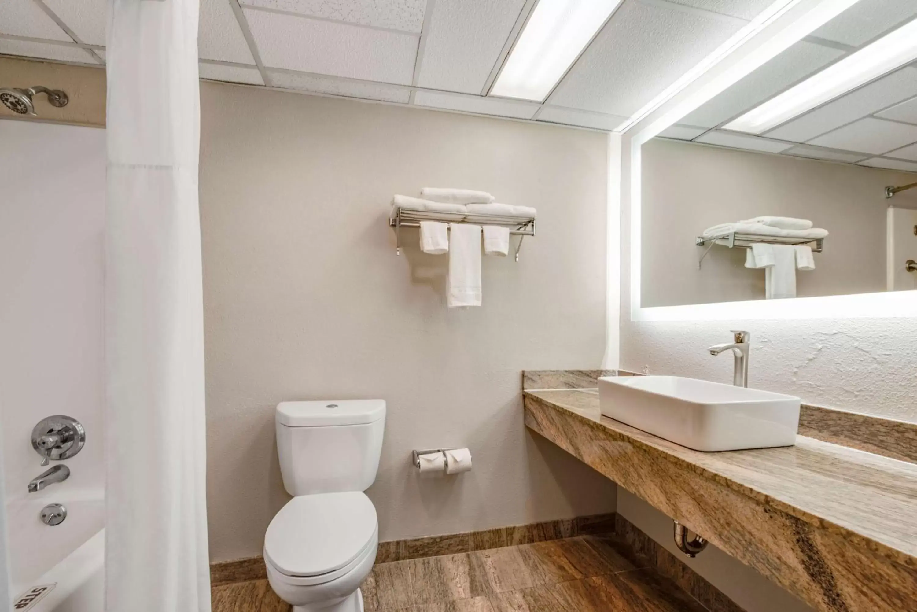 Bathroom in SureStay Plus Hotel by Best Western McGuire AFB Jackson