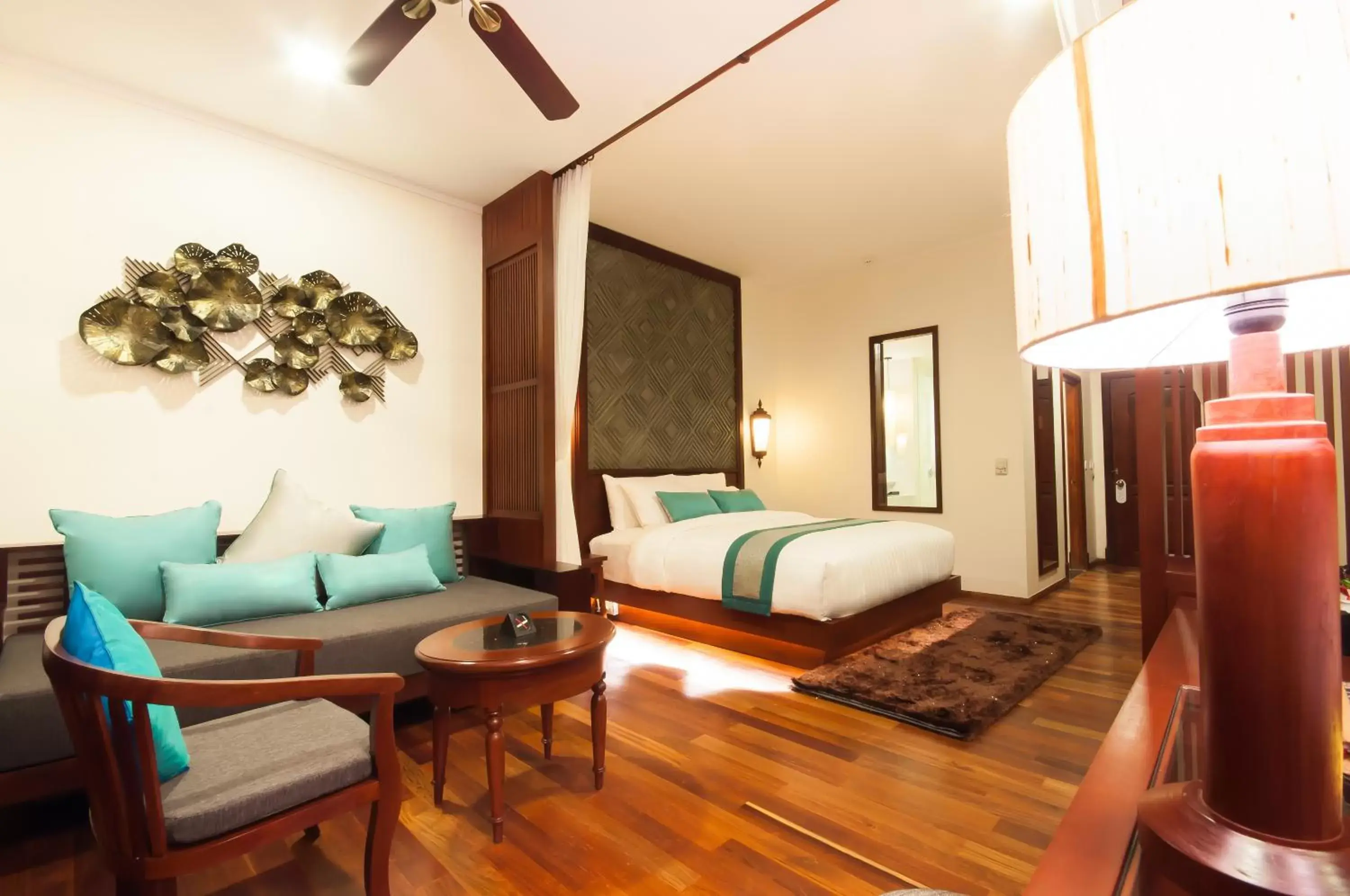 Seating area, Bed in Lotus Blanc Resort Seating area, Bed in Lotus Blanc Resort