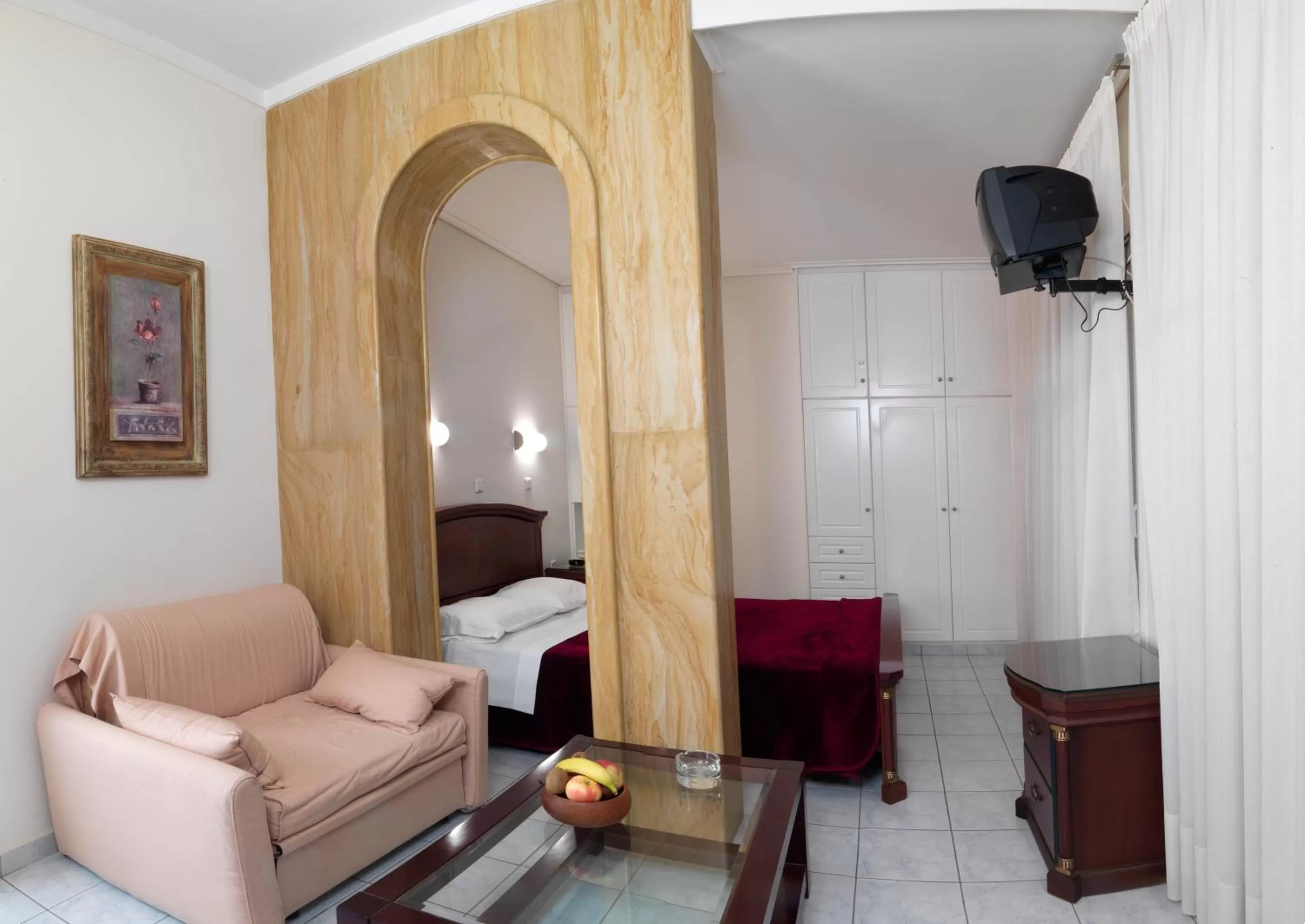 Living room, Bed in Alex Hotel