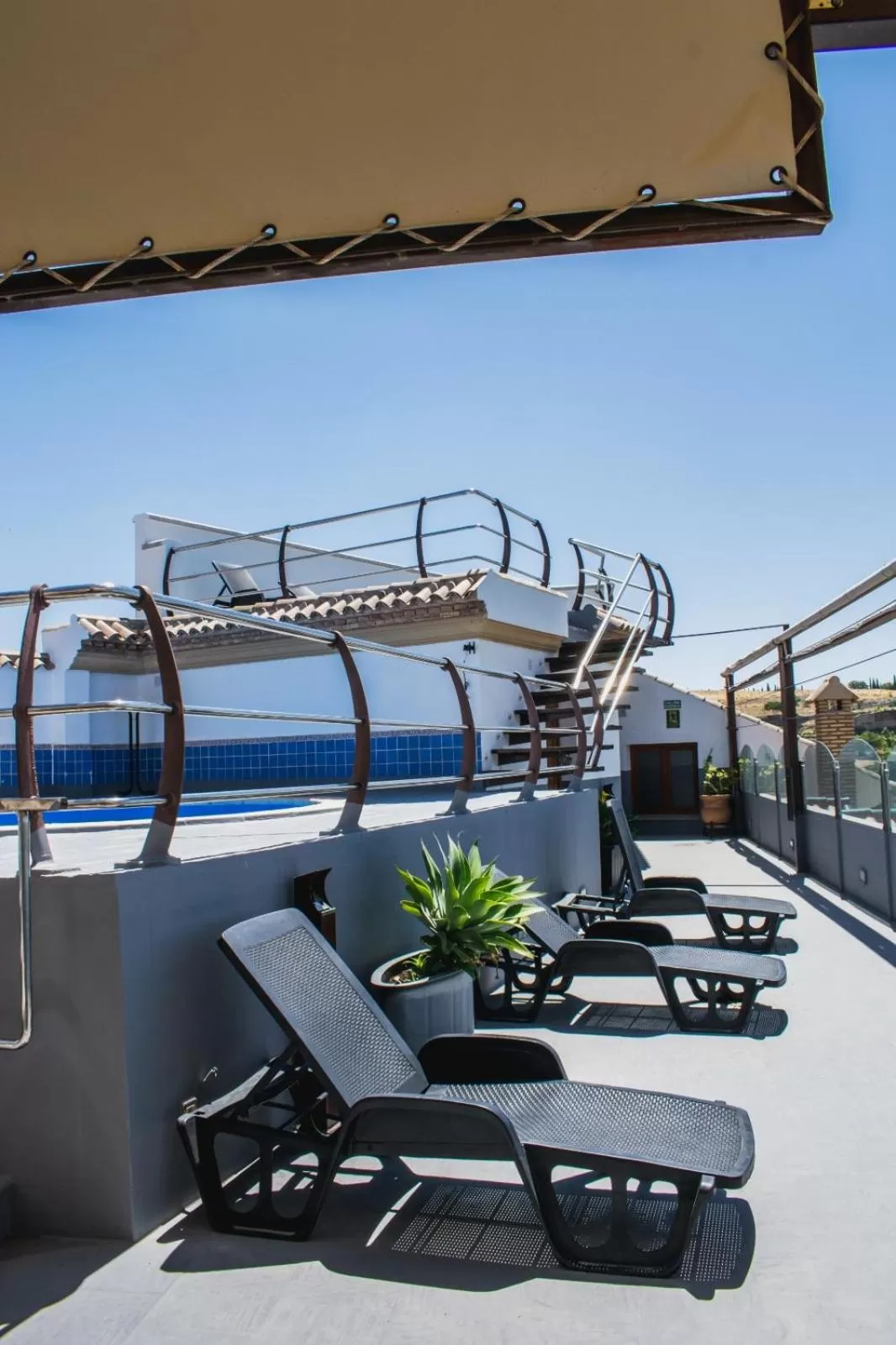 Pool view in Hotel Campos de Baeza