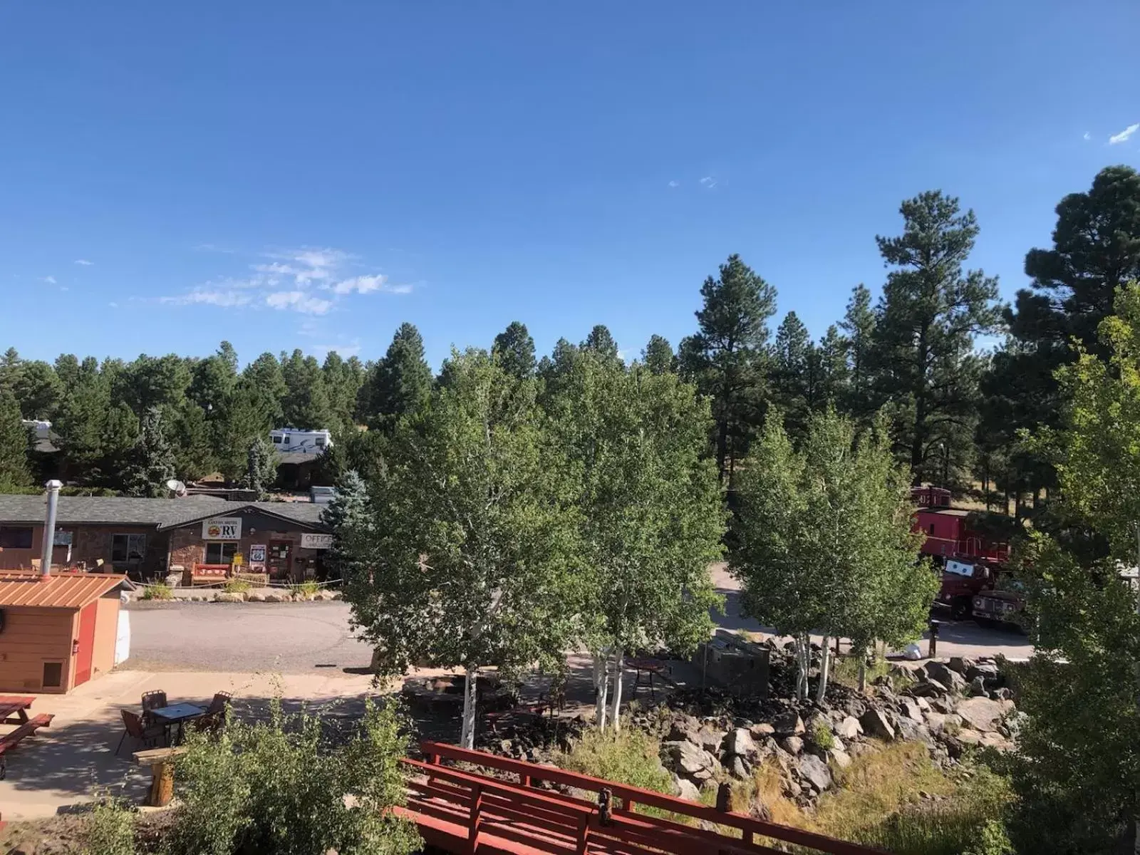 Patio in The Canyon Motel & RV Park