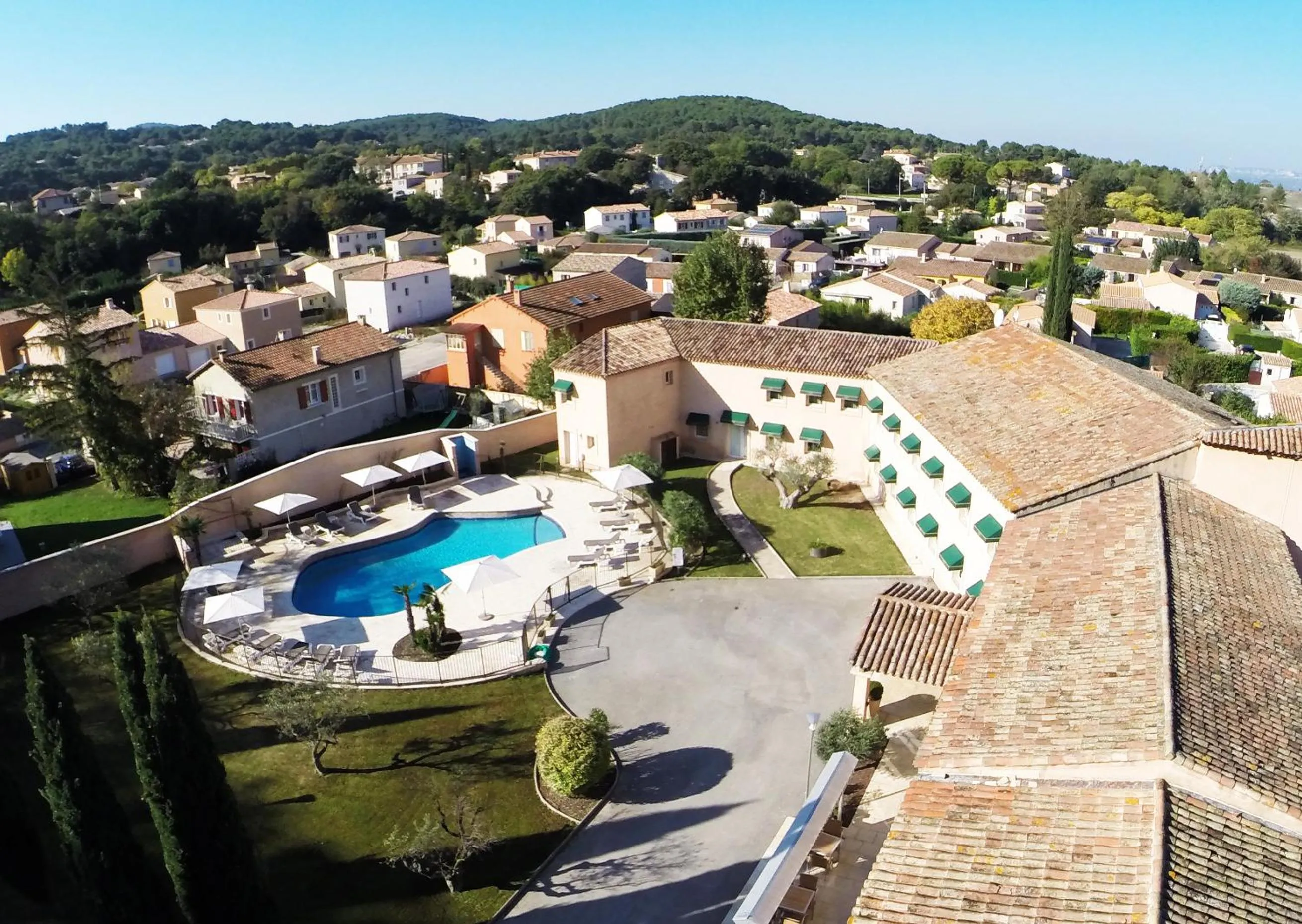 Bird's eye view in Logis Hôtel Le Mas De Jossyl
