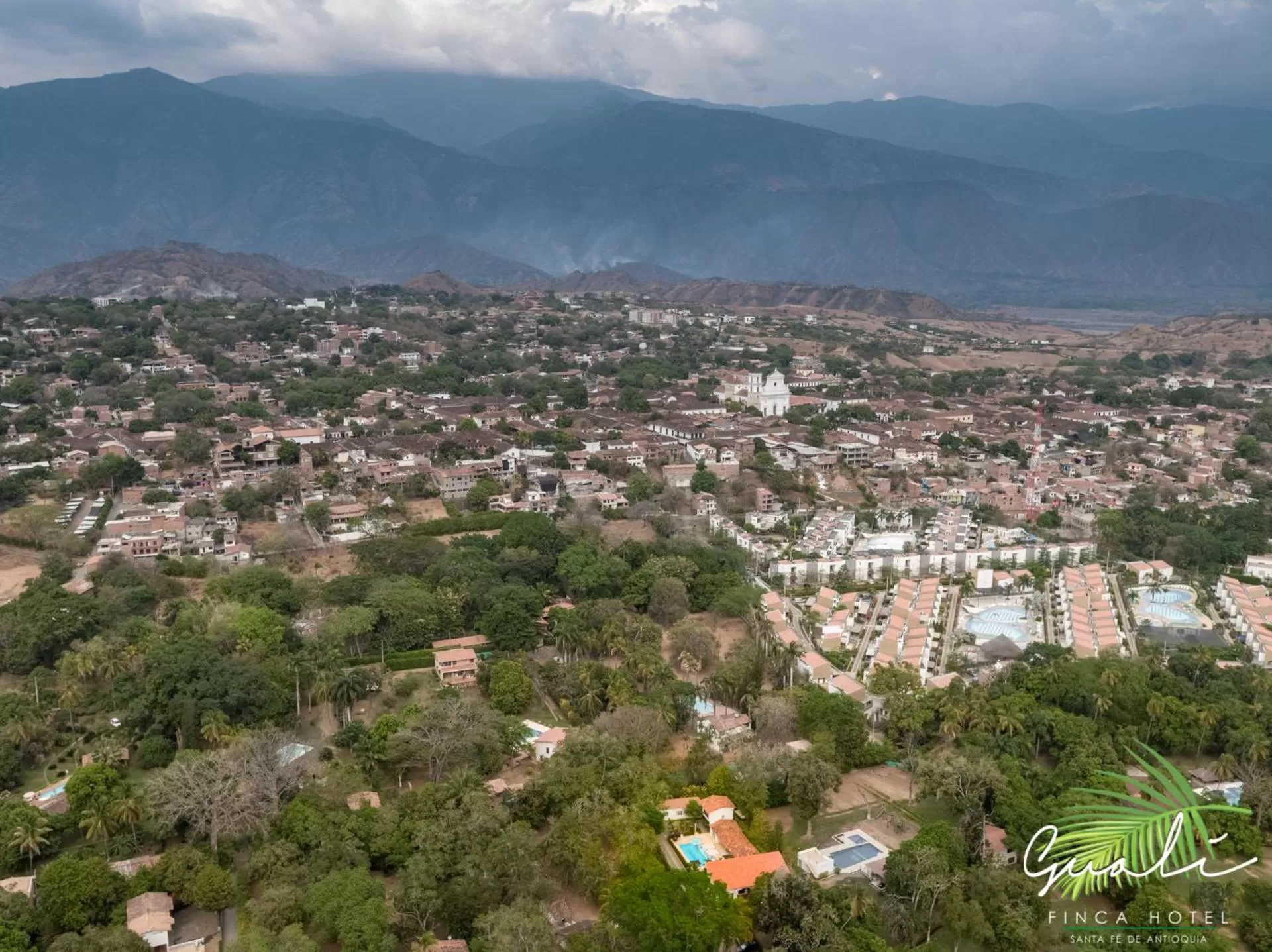 Bird's eye view in Finca Hotel Guali Santafe