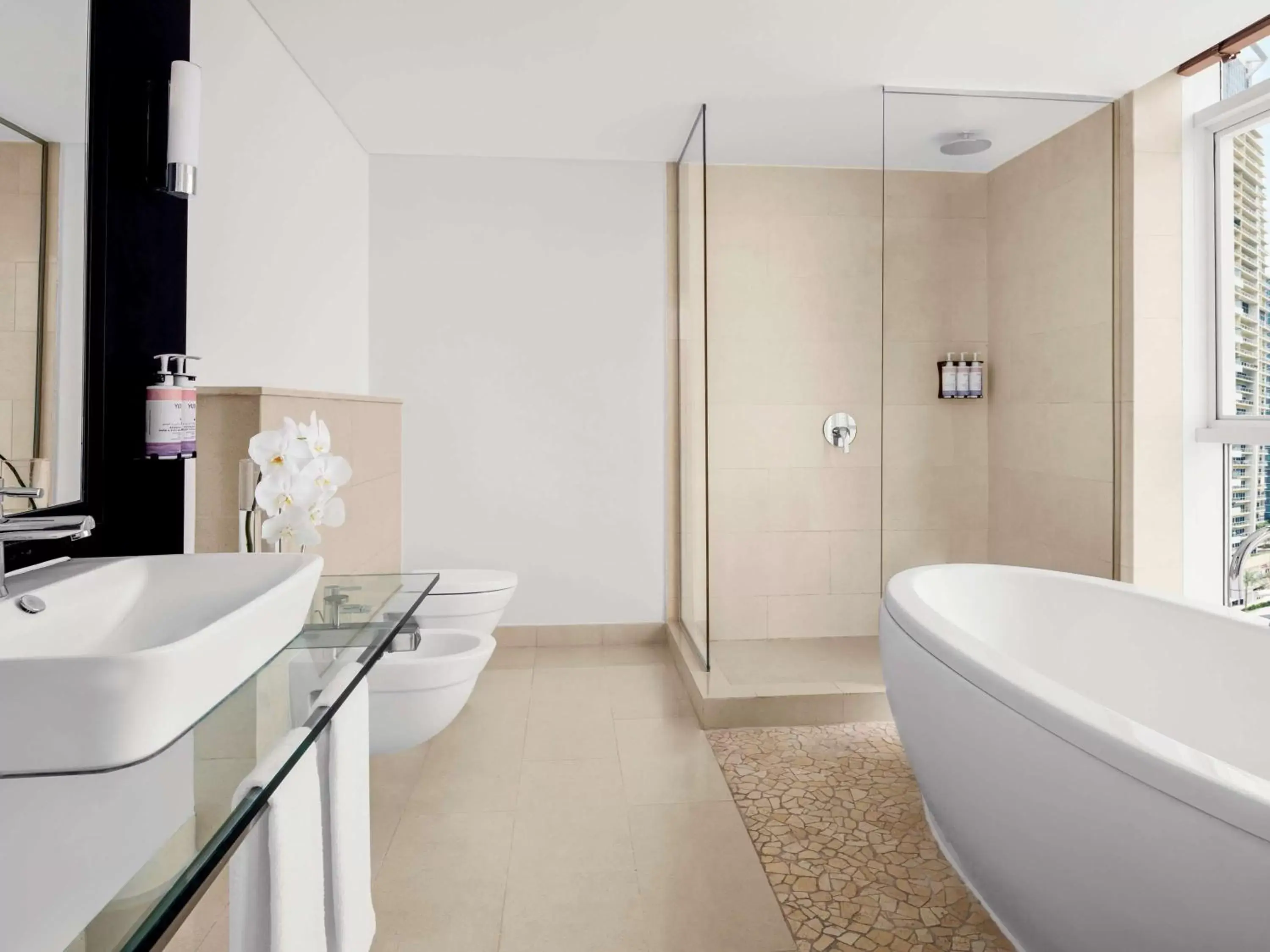 Bathroom in Mövenpick Hotel Jumeirah Lakes Towers Dubai