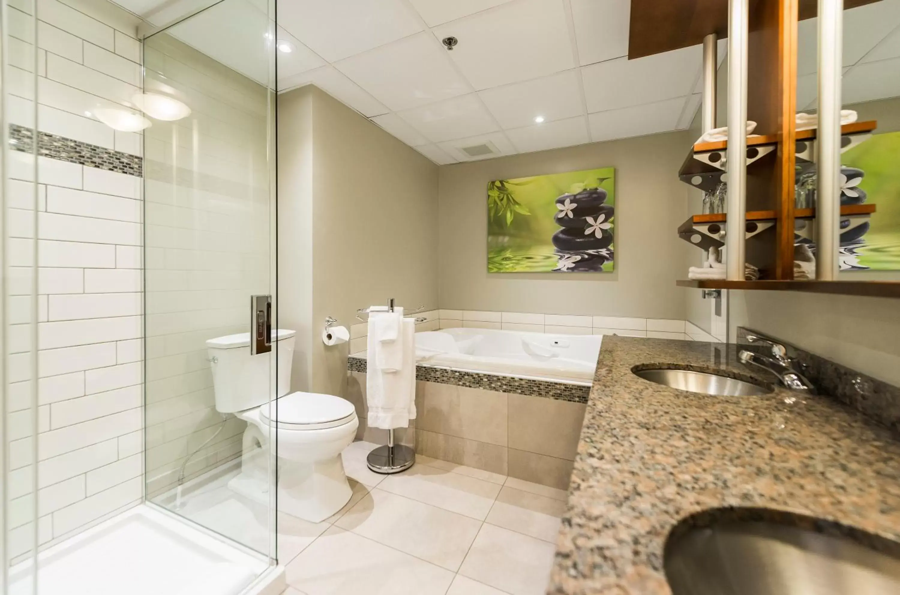 Bathroom in Hôtel & Suites Le Dauphin Québec