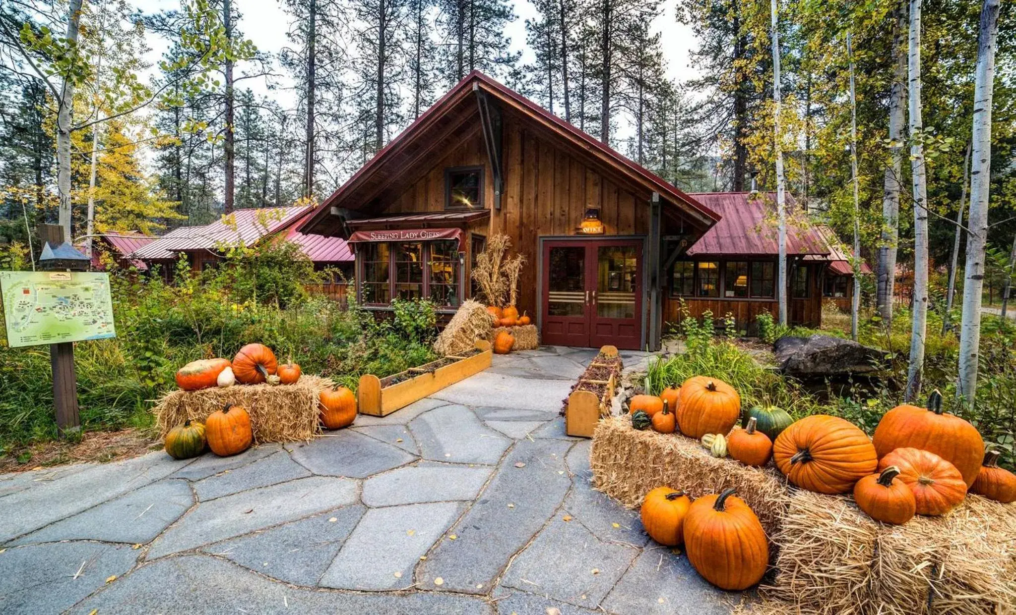 Autumn, Property Building in Sleeping Lady Mountain Resort