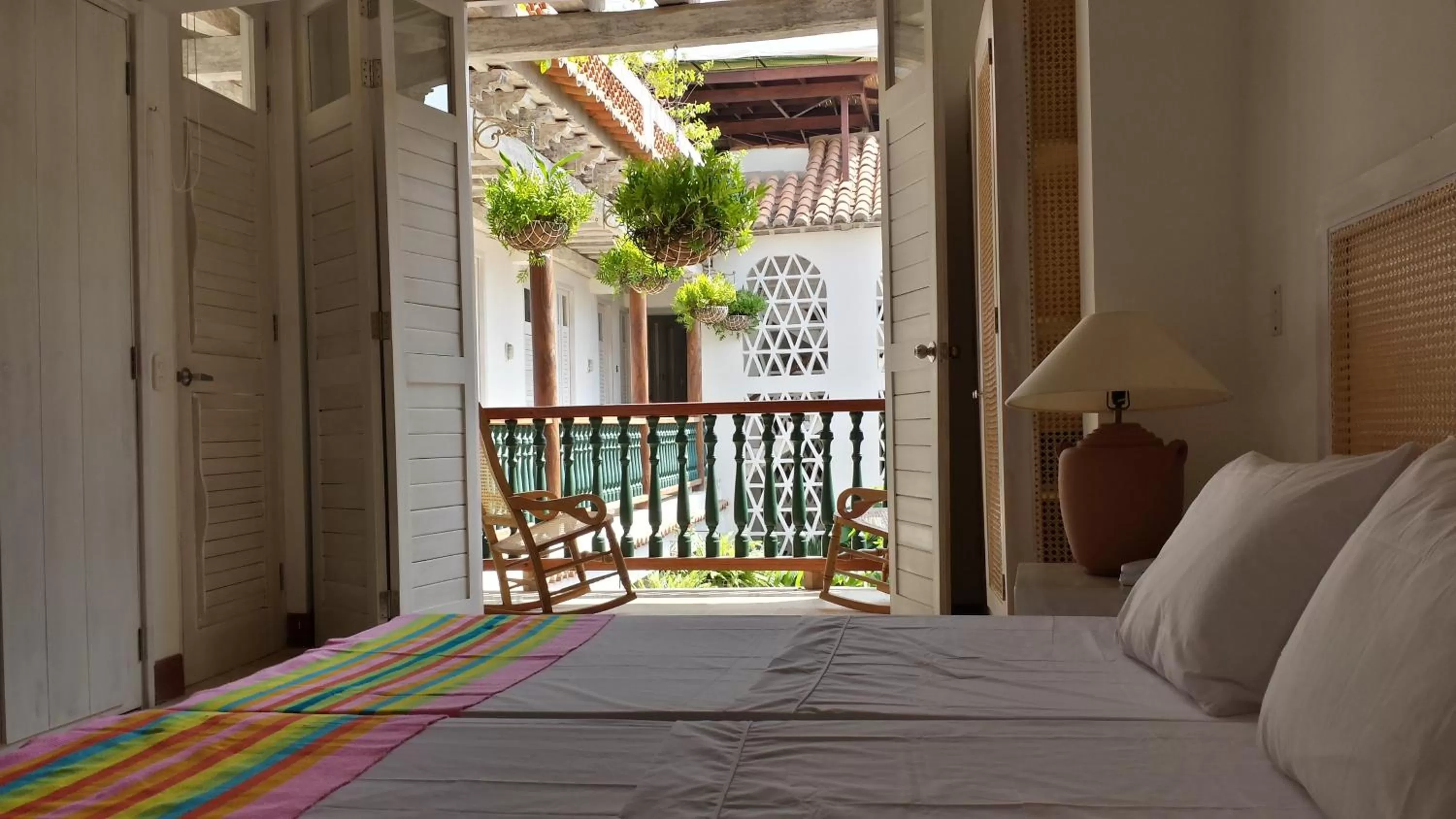 Balcony/Terrace, Bed in Casa Pizarro Hotel Boutique